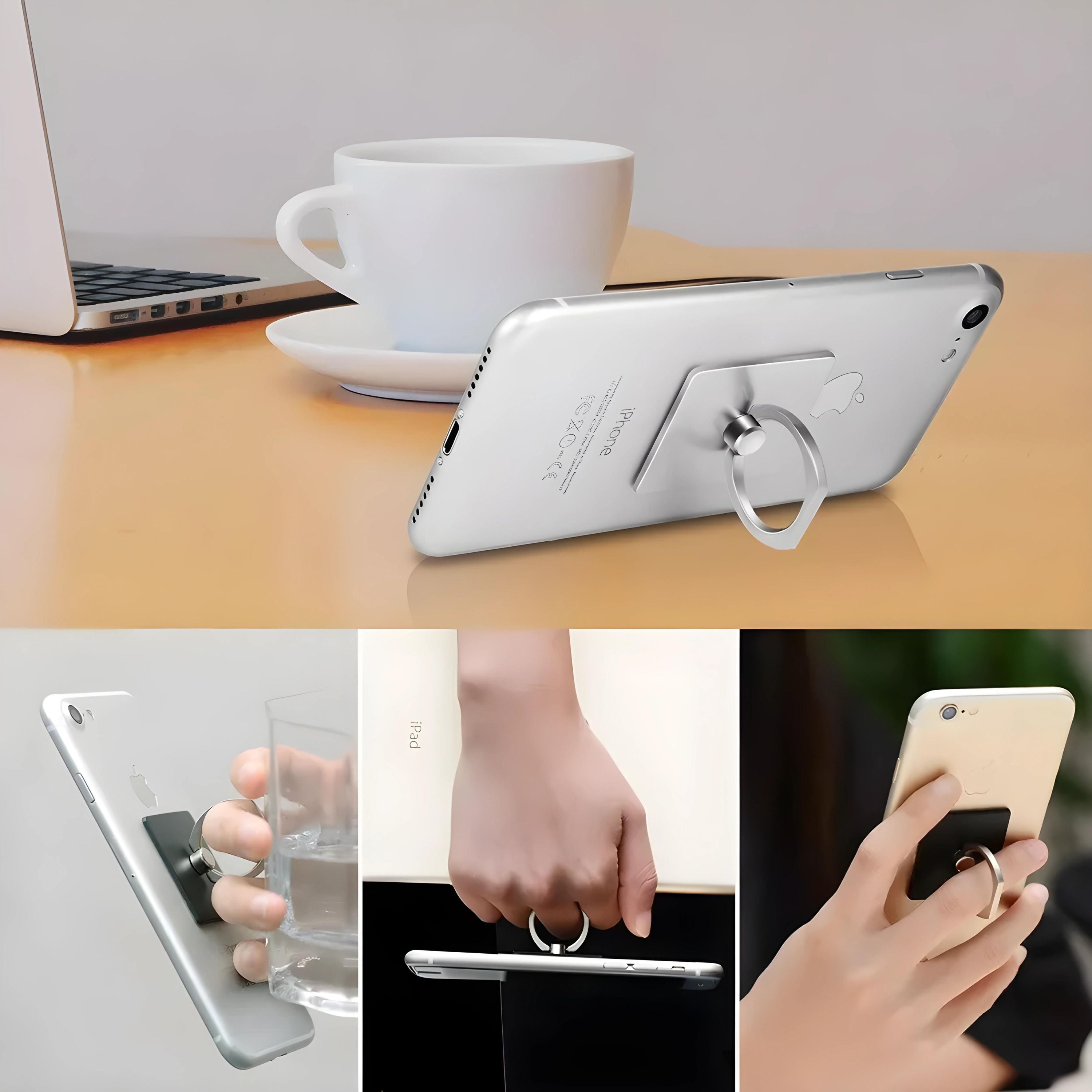Kitcheniva 360° Universal Rotating Finger Ring Stand Holder 4 Pcs