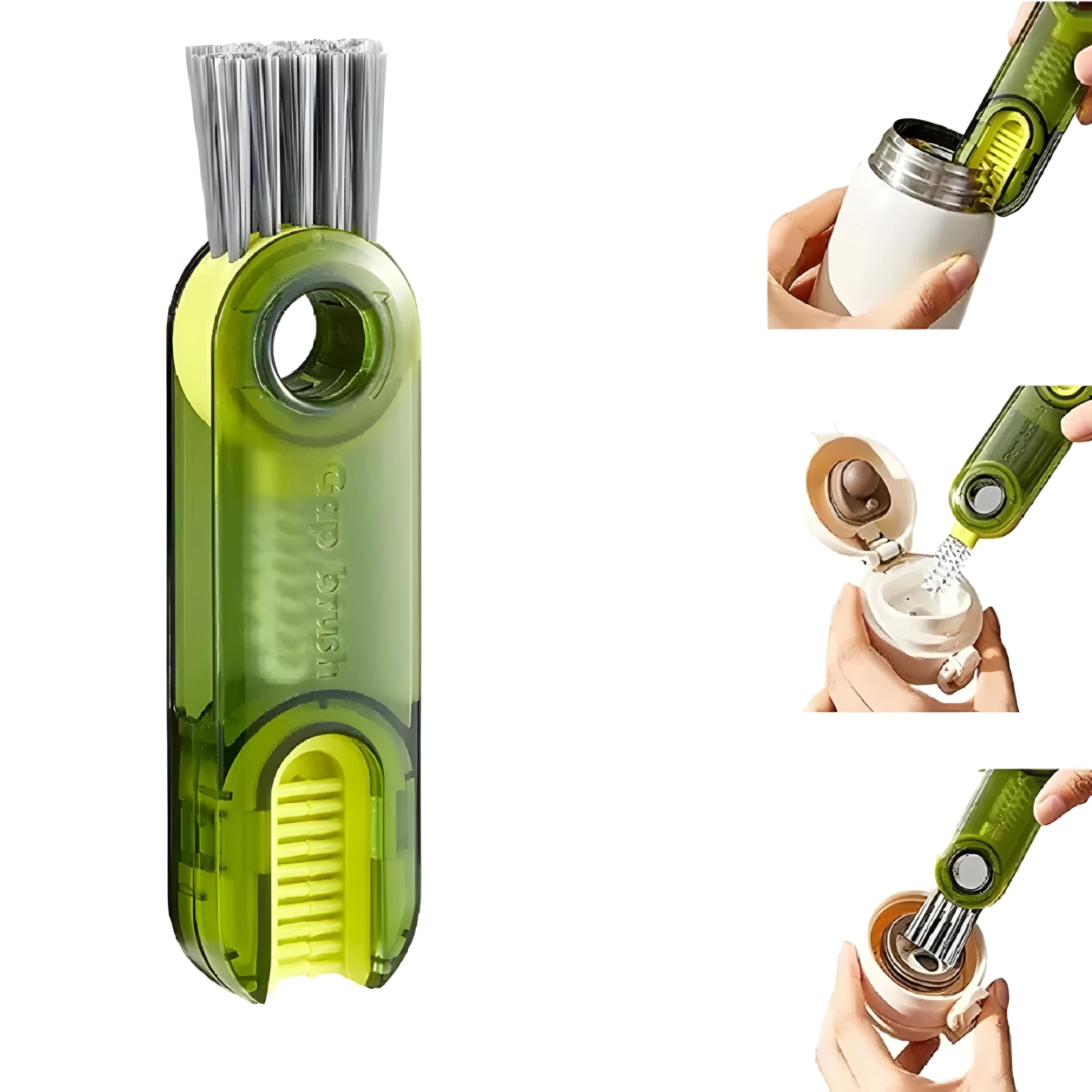 Kitcheniva 3-in-1 Cleaning Brush Set For Bottle, Cup & Lids