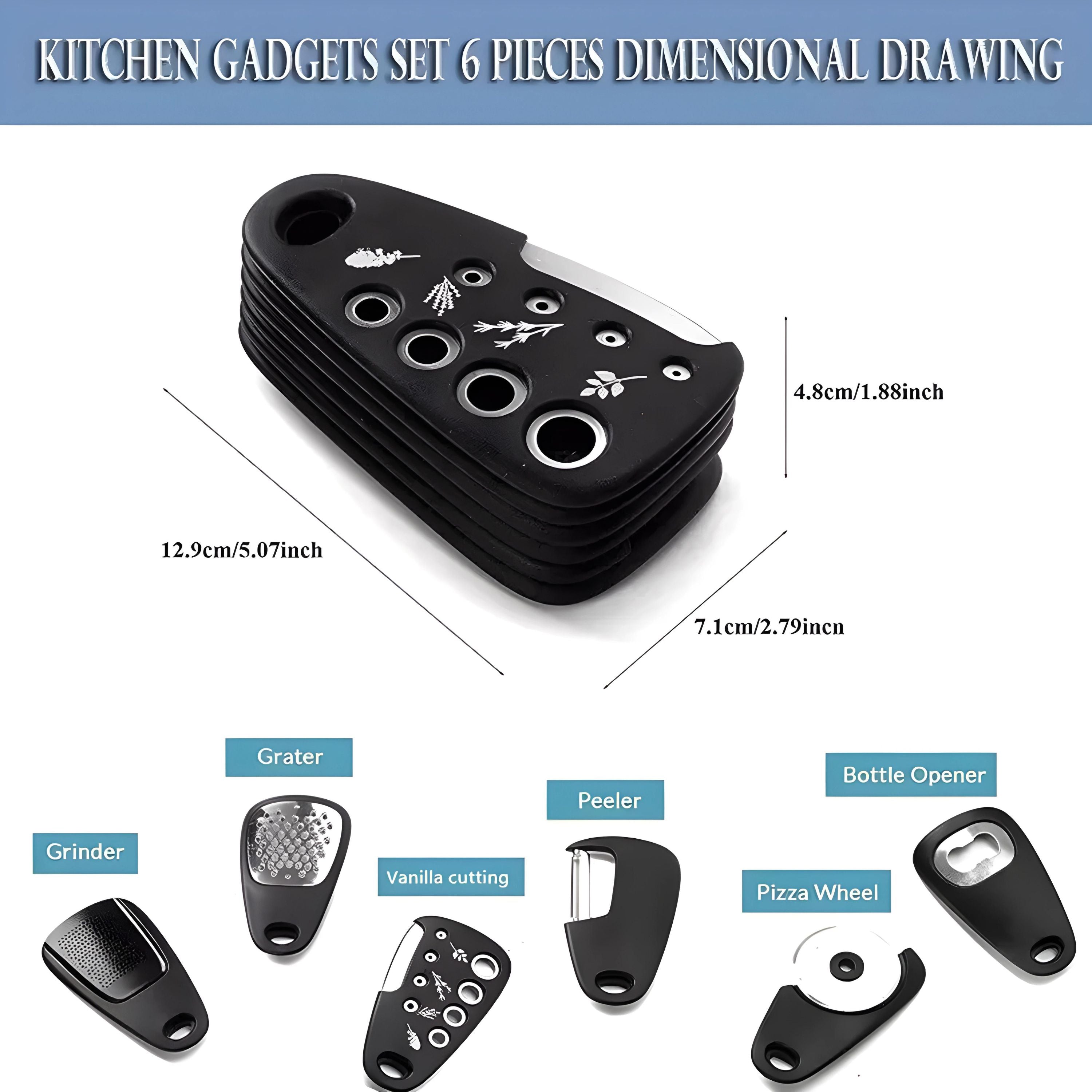 Kitcheniva Kitchen Gadgets Set 6 Pcs