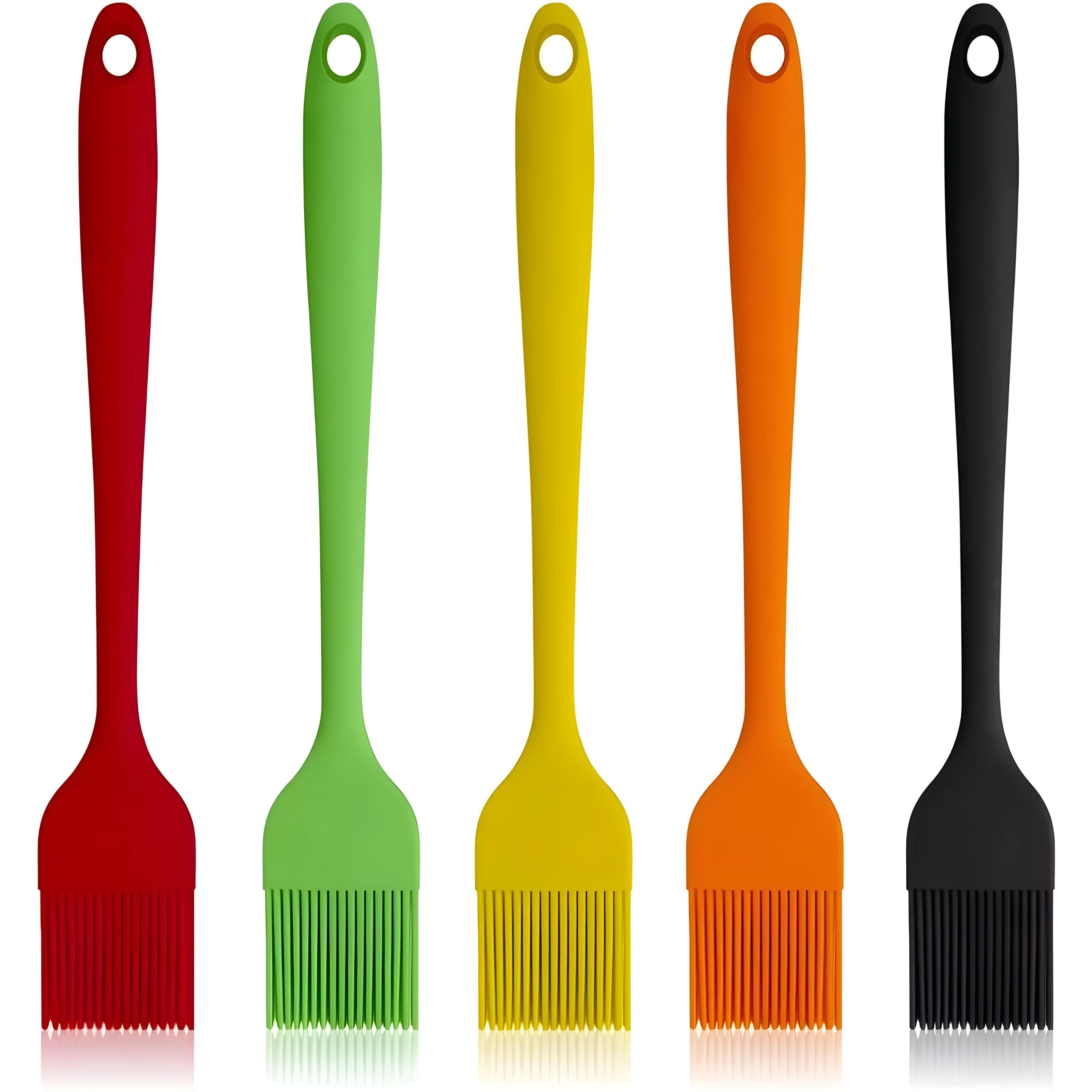 Kitcheniva Silicone Basting & Pastry Brushes Set 5 Pcs