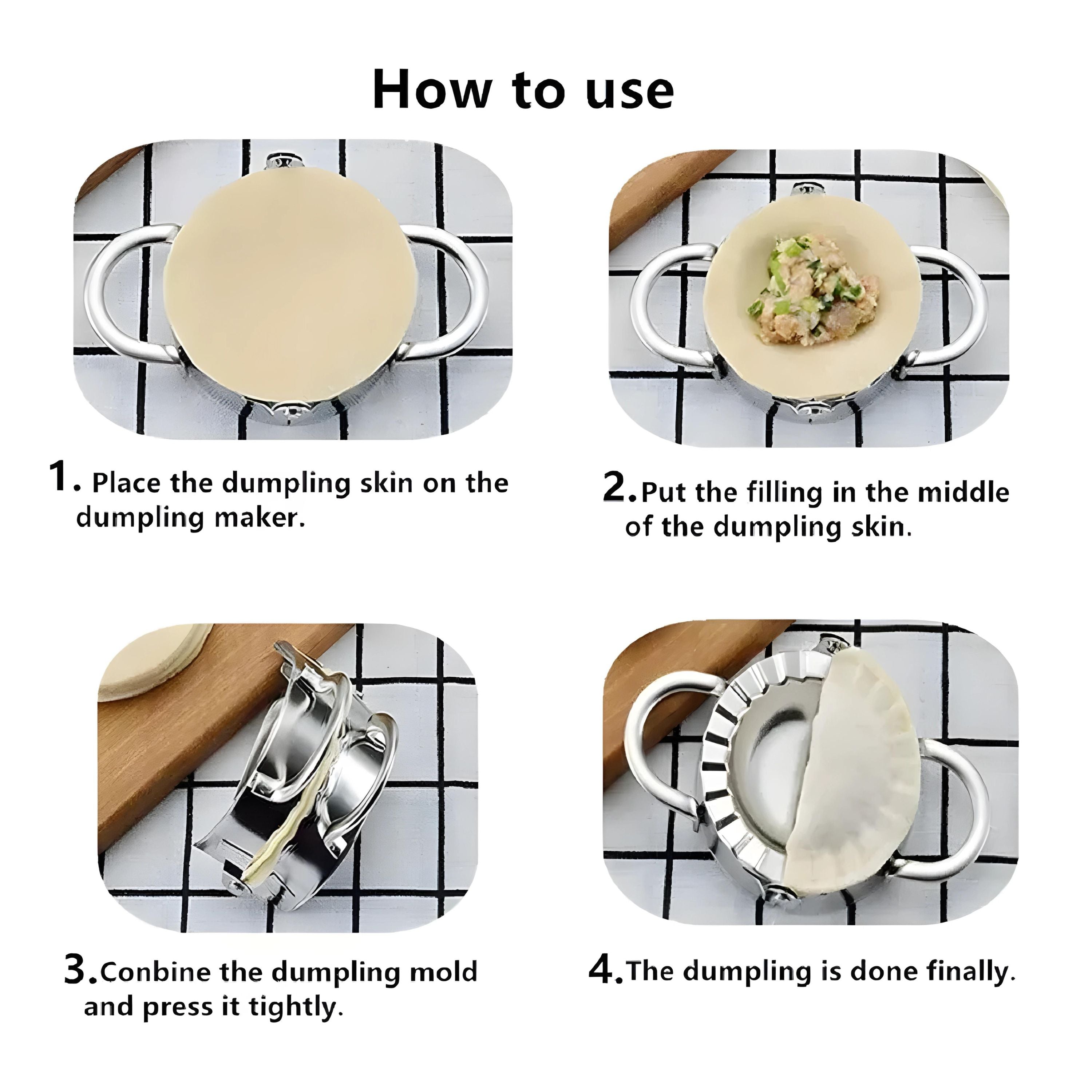 Kitcheniva Stainless Steel Dumpling Maker Machine