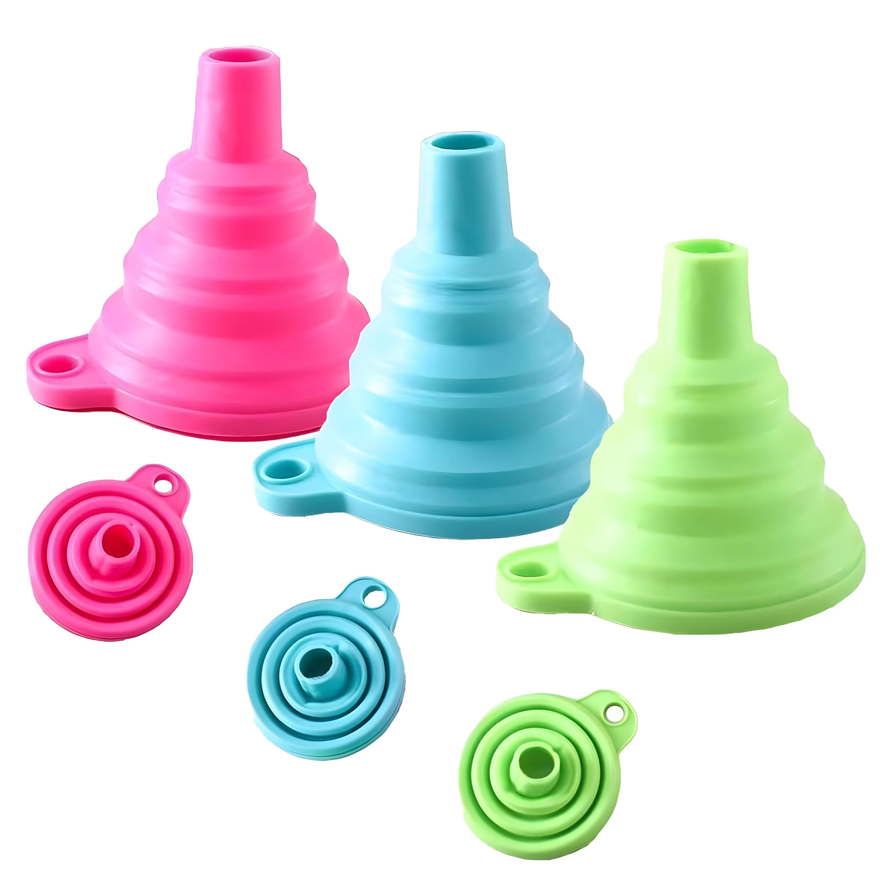 Kitcheniva Foldable Silicone Funnel Set 6 Pcs