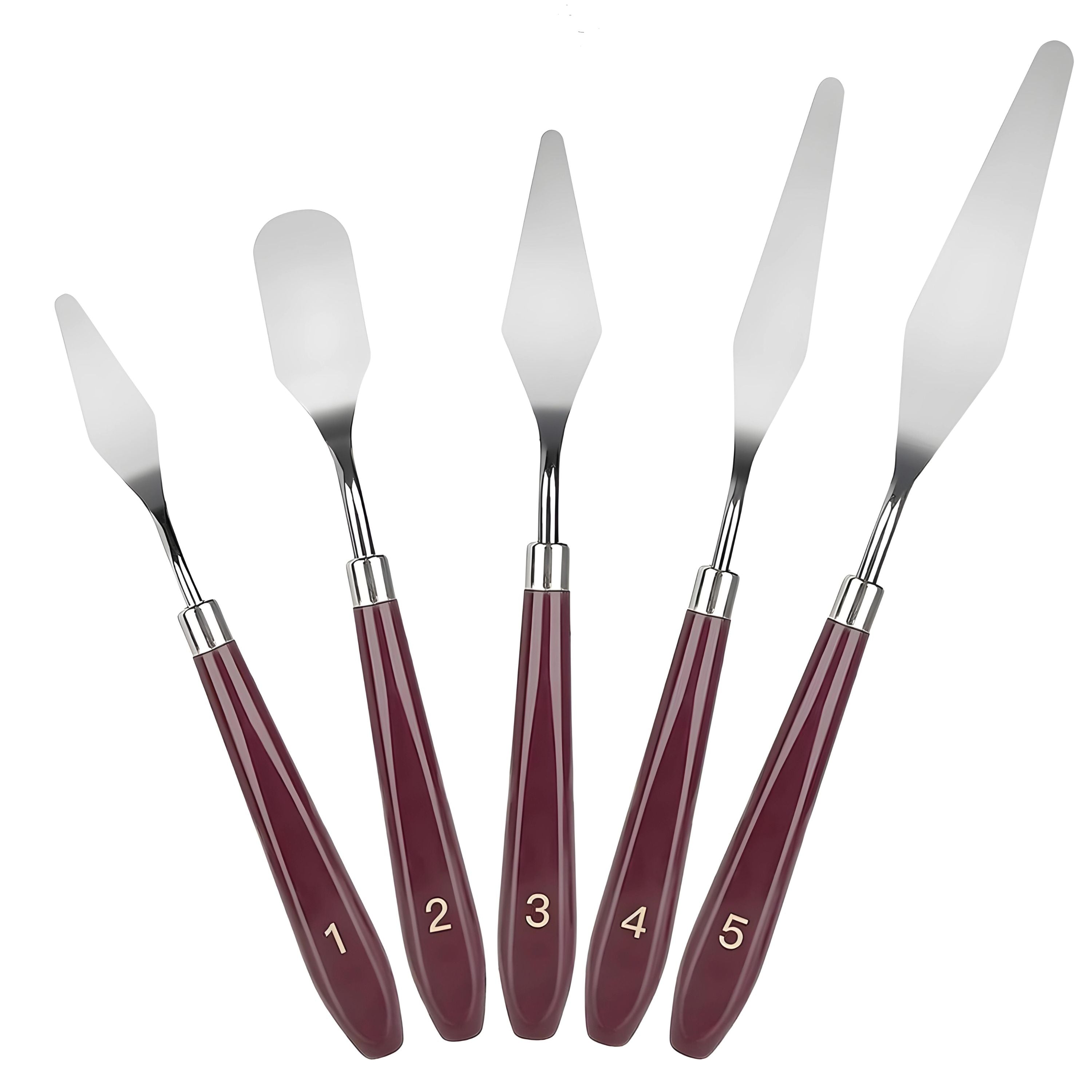Kitcheniva Stainless Steel Palette Knife Set 5 Pcs