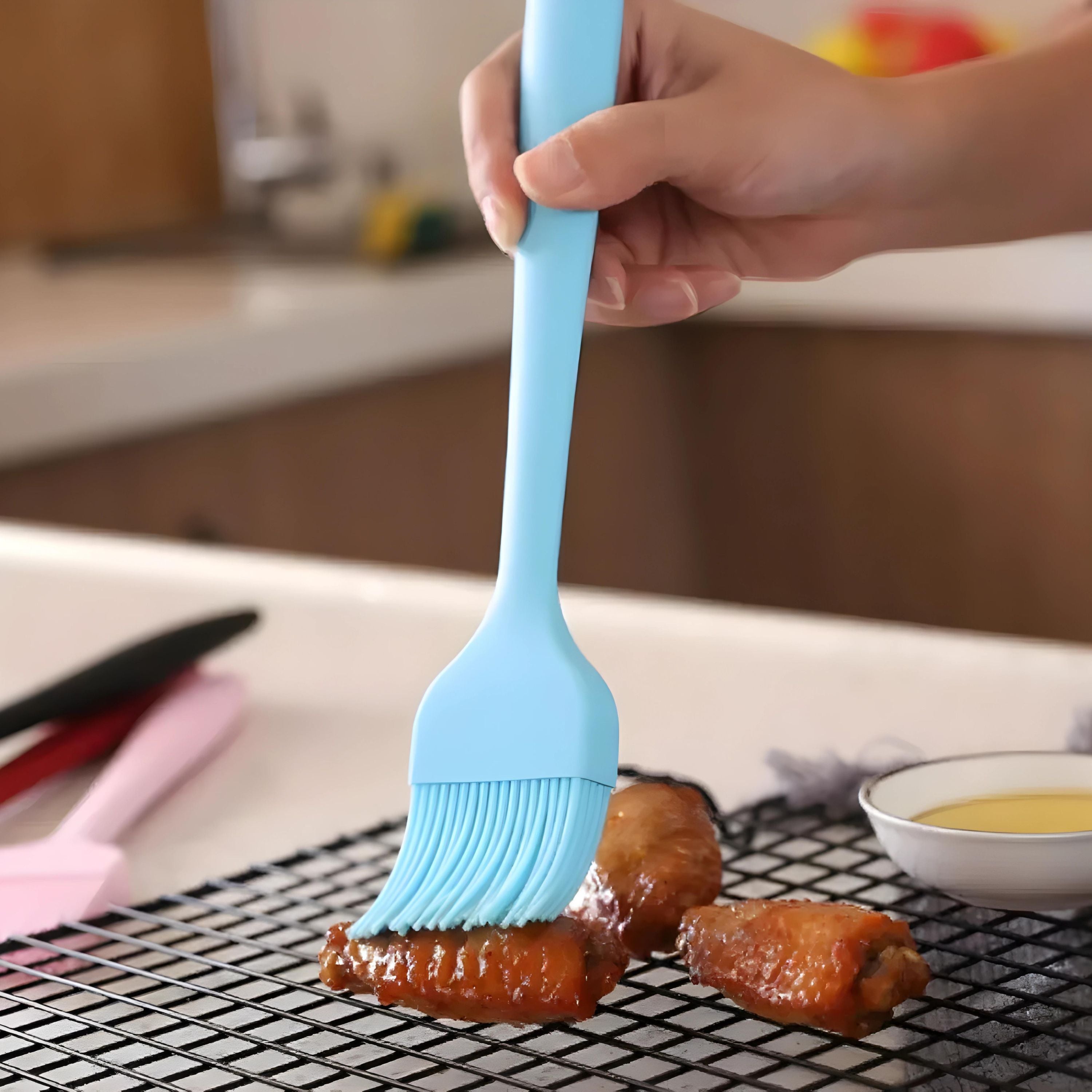 Kitcheniva Silicone Basting & Pastry Brushes Set 5 Pcs