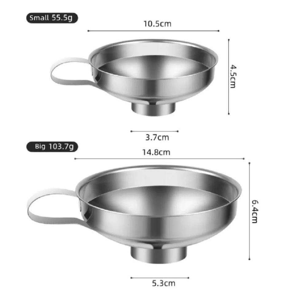 Kitcheniva Stainless Steel Canning Funnel Set 2 Pcs