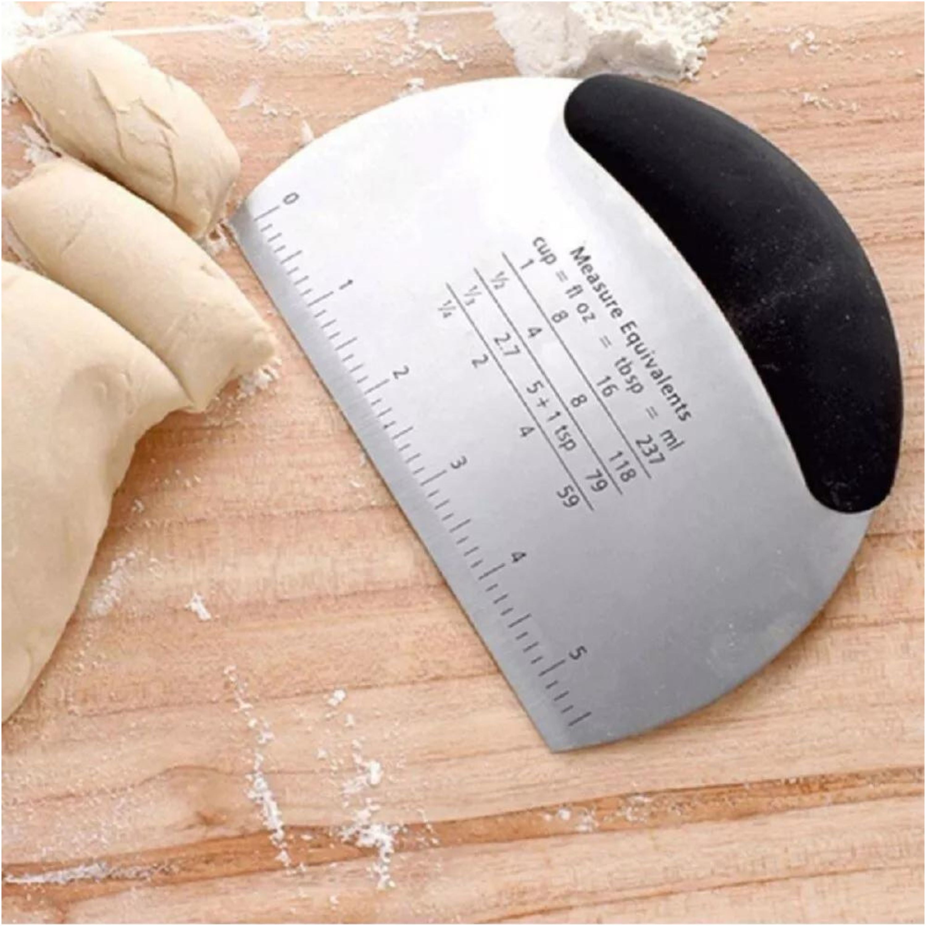 Kitcheniva Stainless Steel Pizza Dough Scraper Cutter