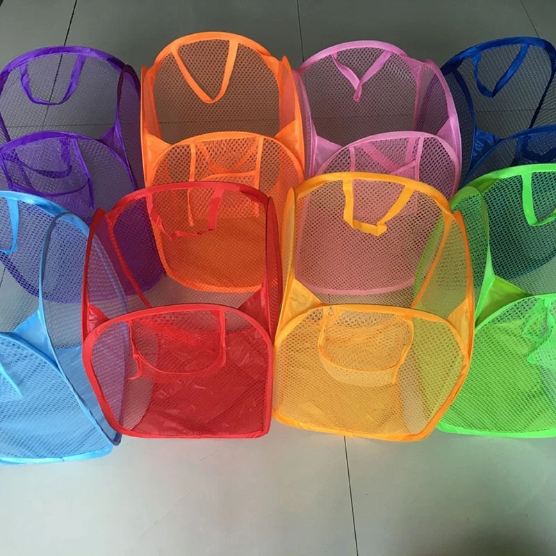 Kitcheniva 3-Pcs Pop Up Foldable Laundry Basket Mesh Hamper