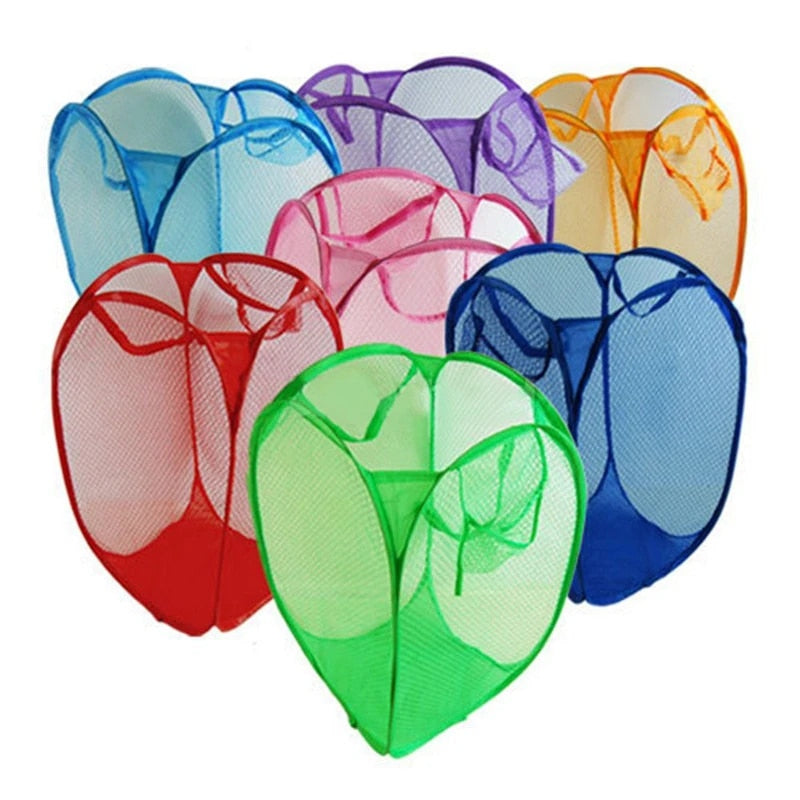 Kitcheniva 3-Pcs Pop Up Foldable Laundry Basket Mesh Hamper