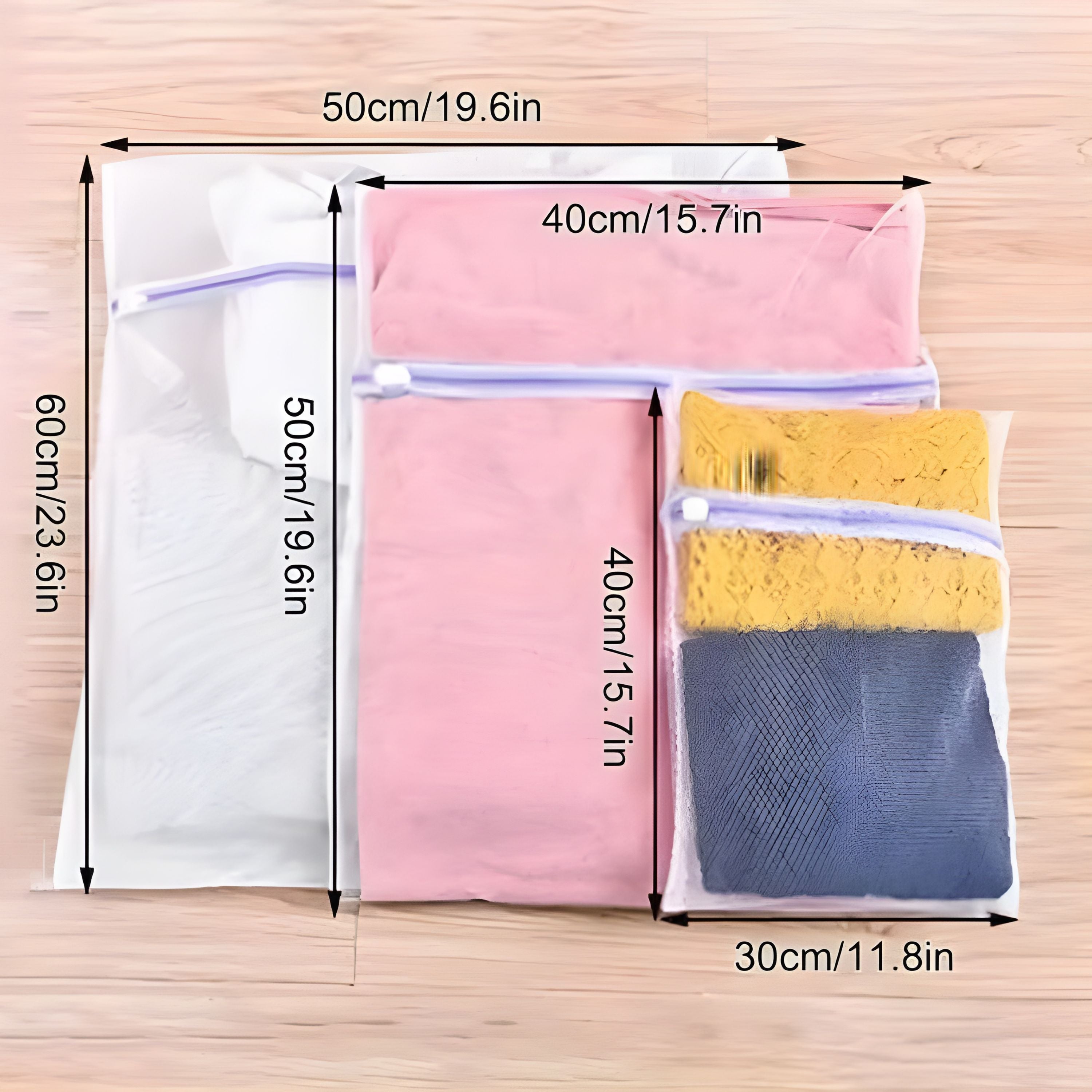 Kitcheniva Purple Laundry Mesh Bags - 3 Pack (Small, Medium, Large) Reusable Washing Bags for Clothes, Delicates, Shoes