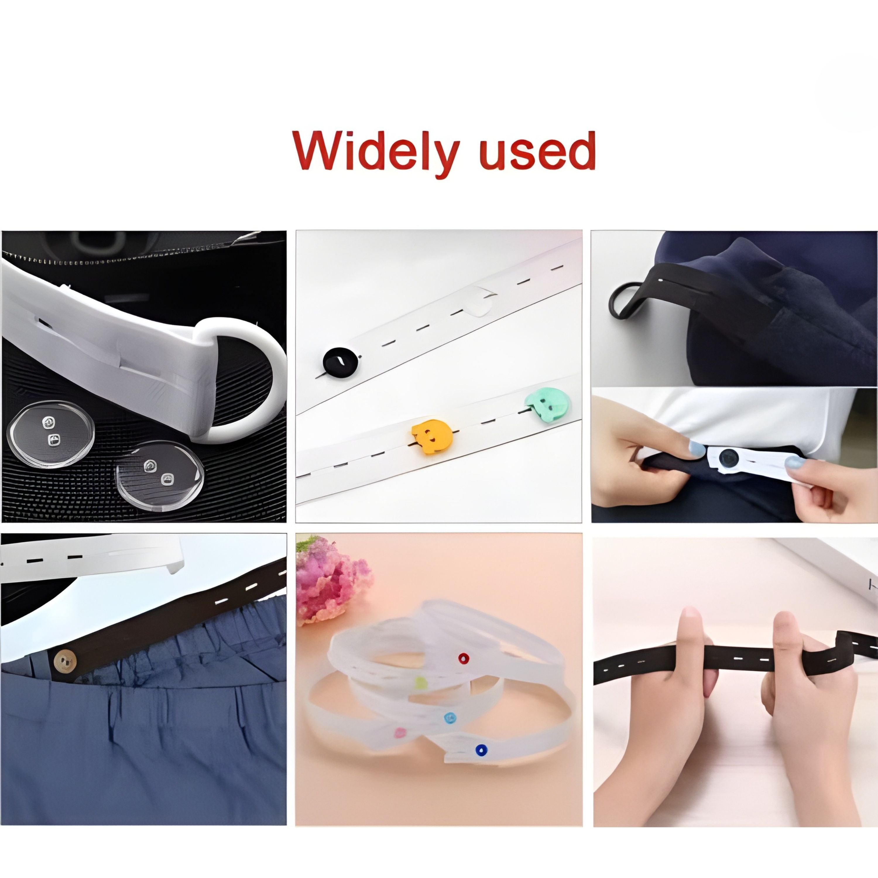 Kitcheniva Button Hole Elastic Belt – 5m Braided Elastic Stretch Belt for DIY Sewing, Crafts, and Clothing