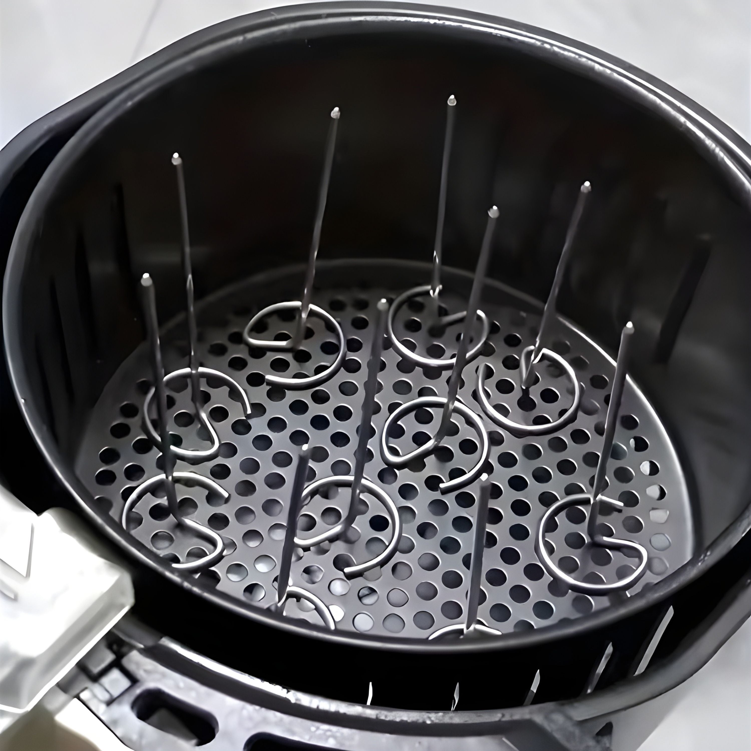 Kitcheniva Stainless Steel Skewers for Air Fryer & Oven – Reusable Metal BBQ Kabob Skewers for Meat and Vegetables 10 Pcs