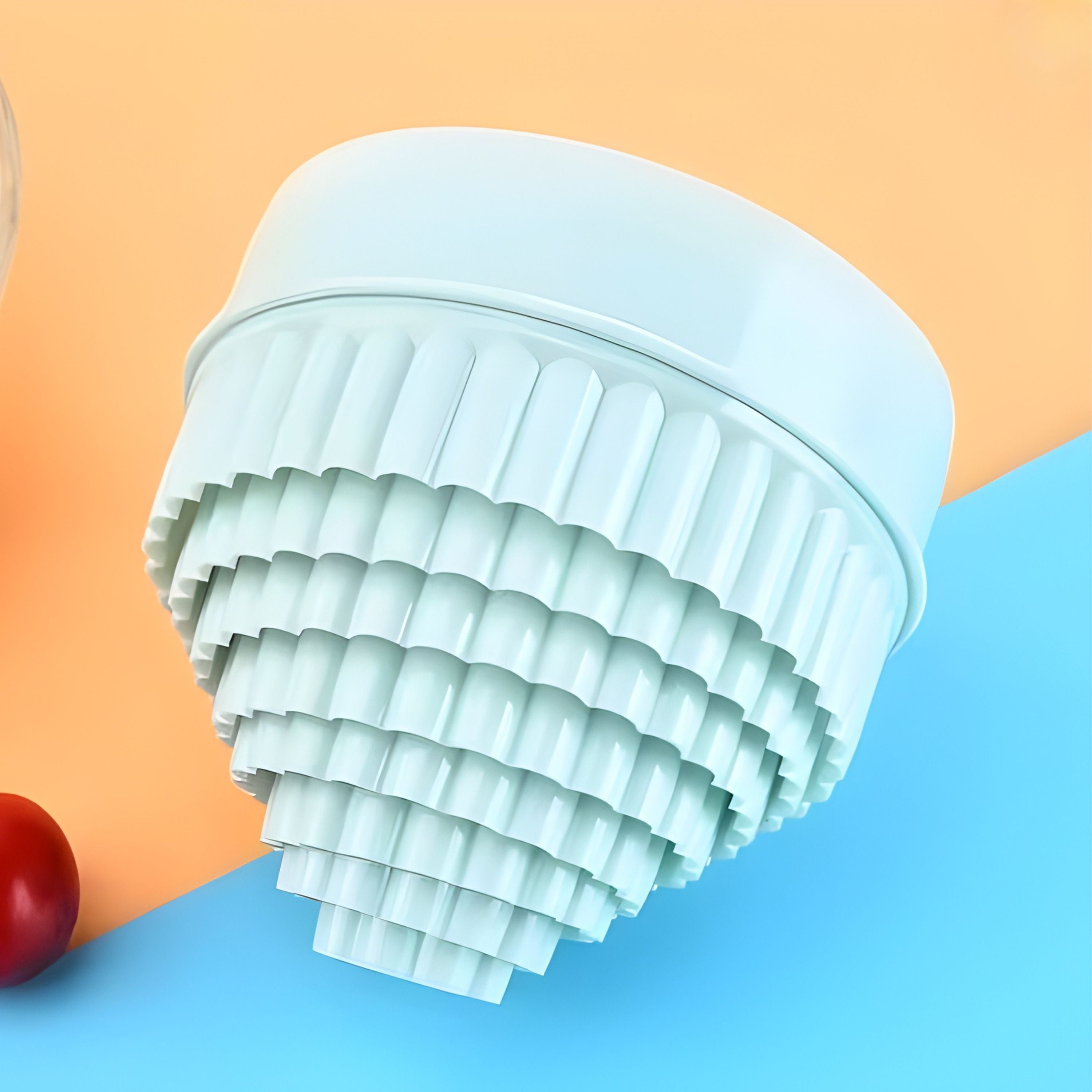 Kitcheniva Plastic Cookie Cutter Set – Light Green Double-Sided Wave Edge Baking Tools 8 Pcs