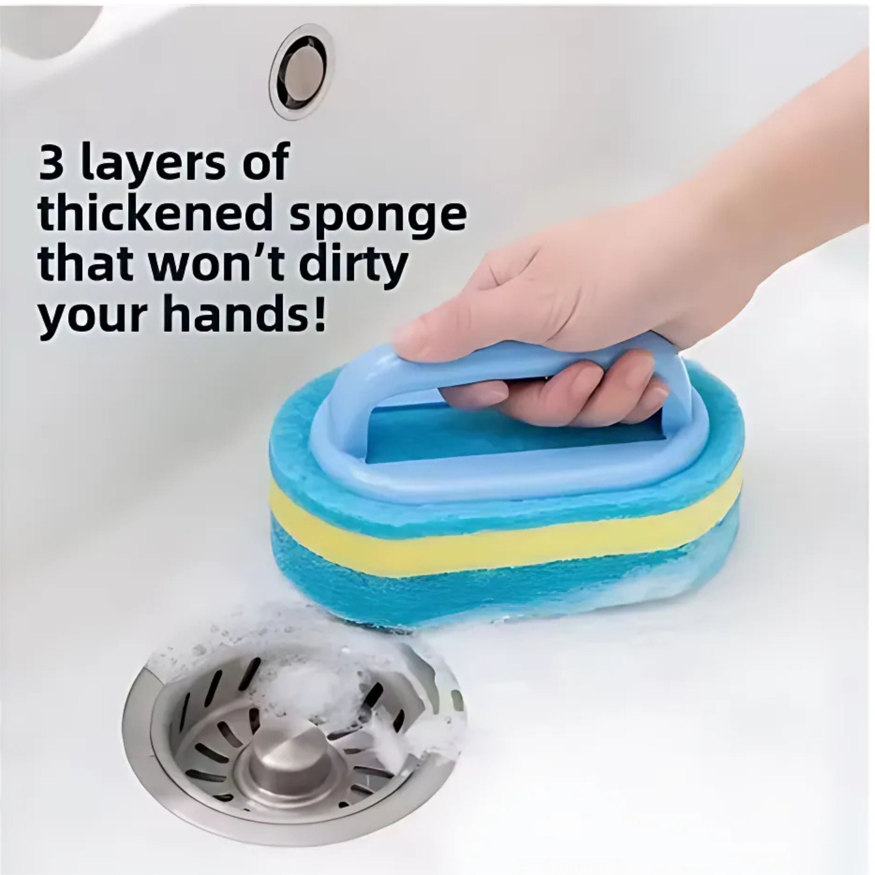 Kitcheniva Blue Cleaning Brush for Home, Kitchen, and Bathroom 2 Pcs