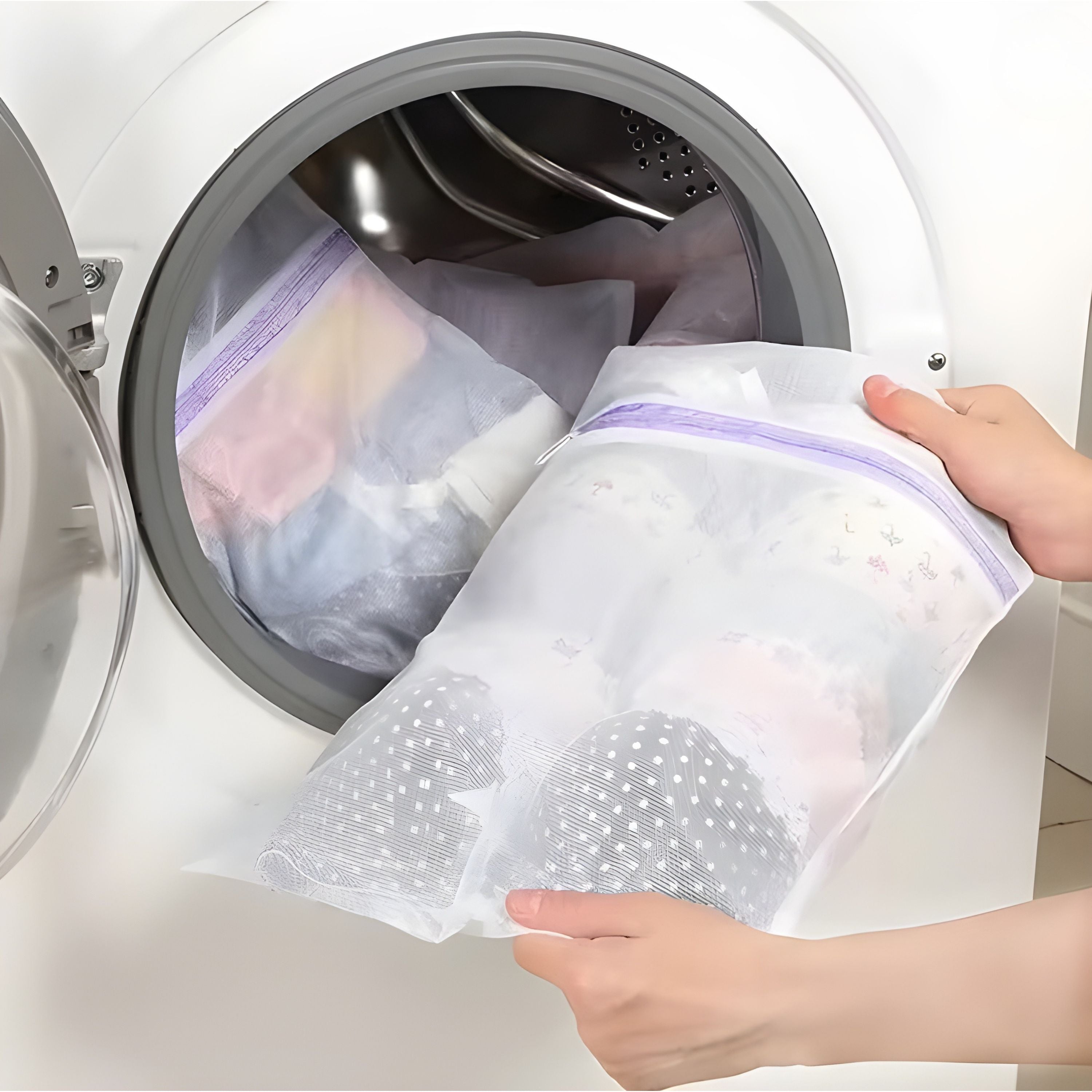 Kitcheniva Purple Laundry Mesh Bags - 3 Pack (Small, Medium, Large) Reusable Washing Bags for Clothes, Delicates, Shoes