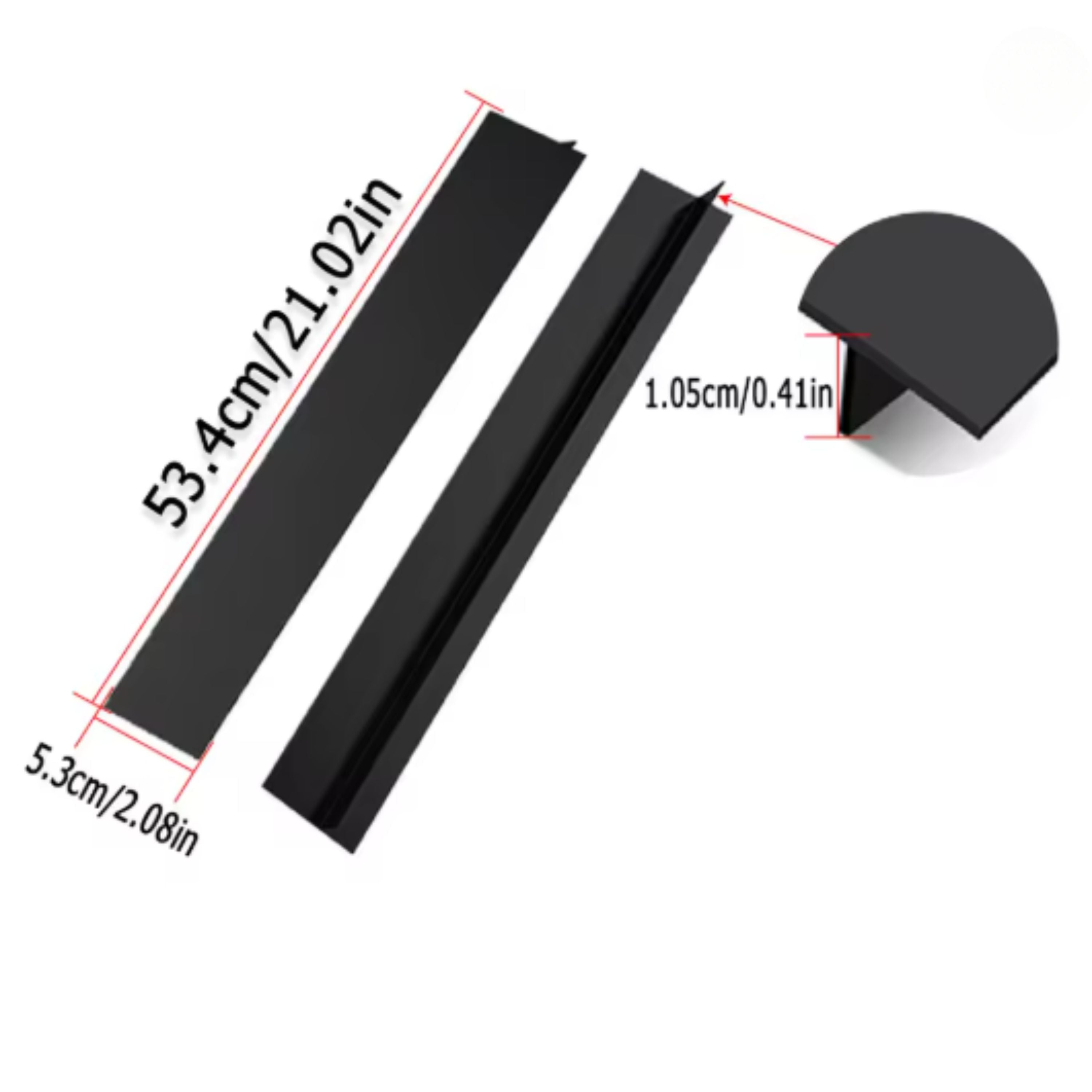 Silicon Gap Sealing Strip for Kitchen Stove 2 Pcs Black