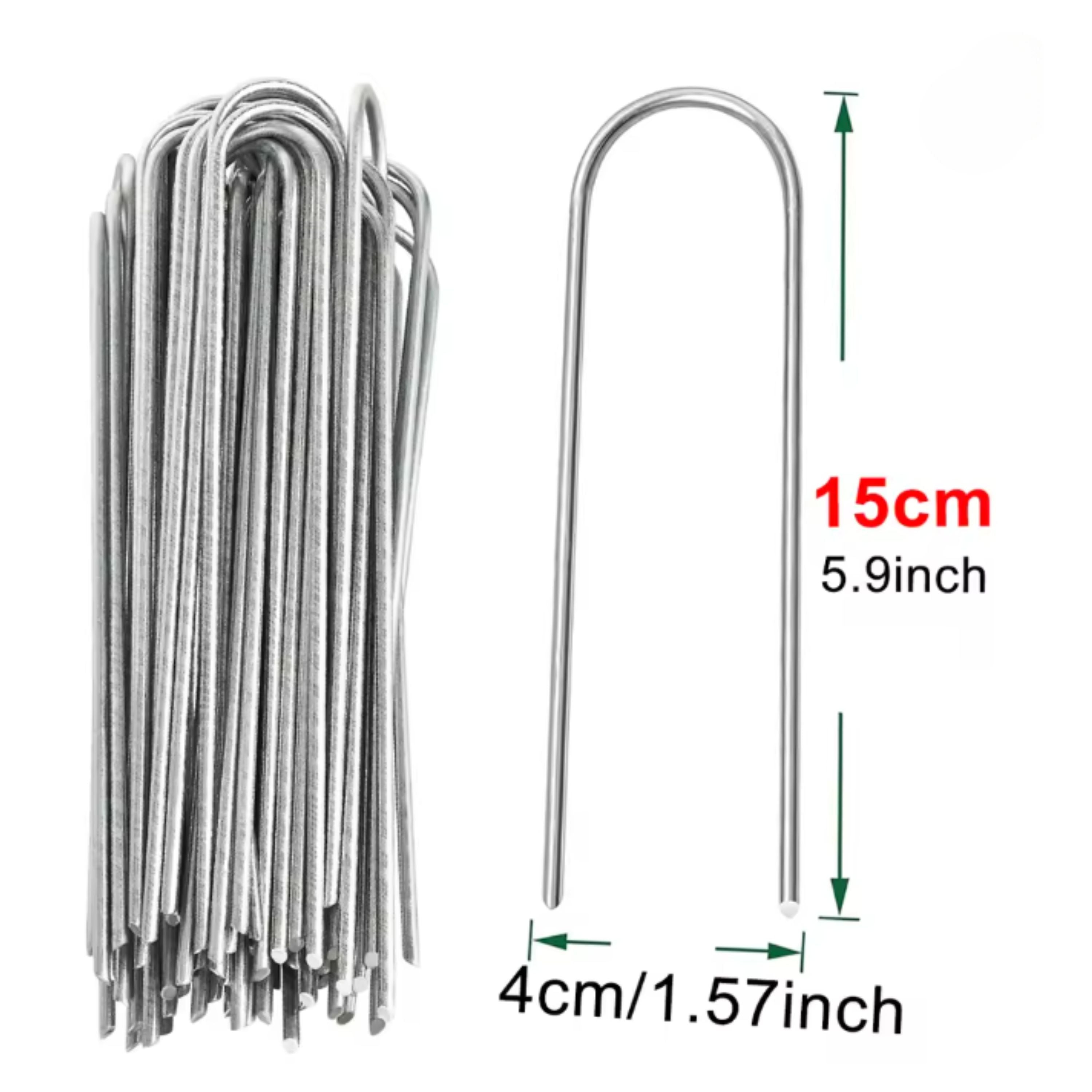U-Type Lawn Garden Stake Staples for Fence, Gardening, Landscaping