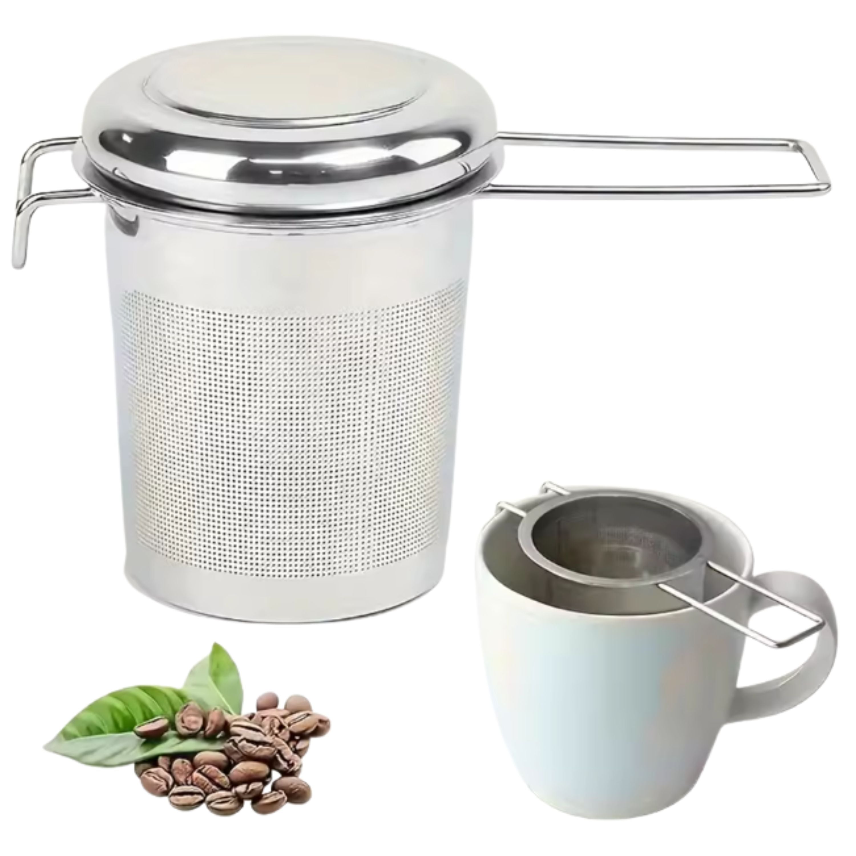 Stainless Steel Tea Filter Strainer with Extended Handle
