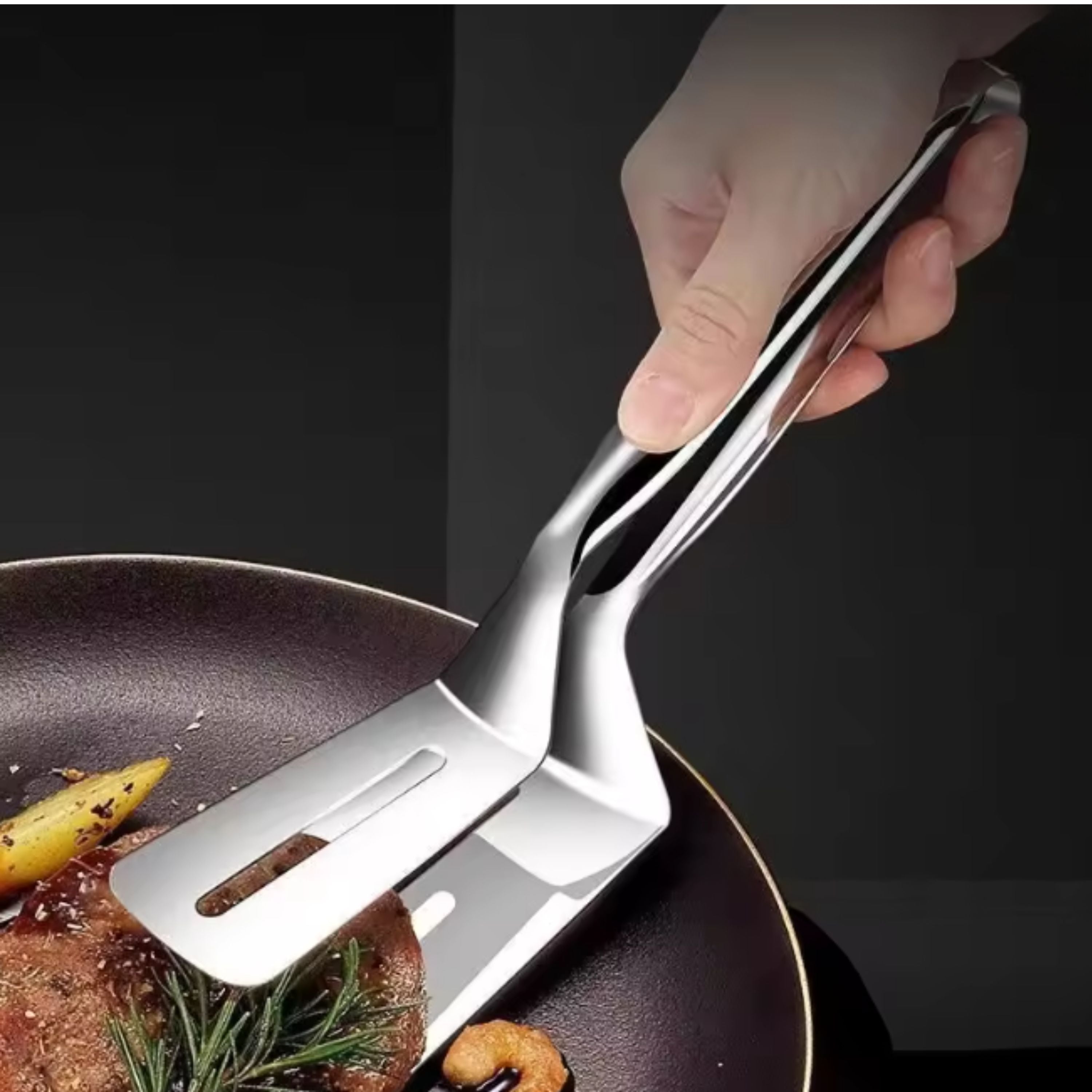 2 in 1 Multifunctional Stainless Steel Shovel Spatula with Clip