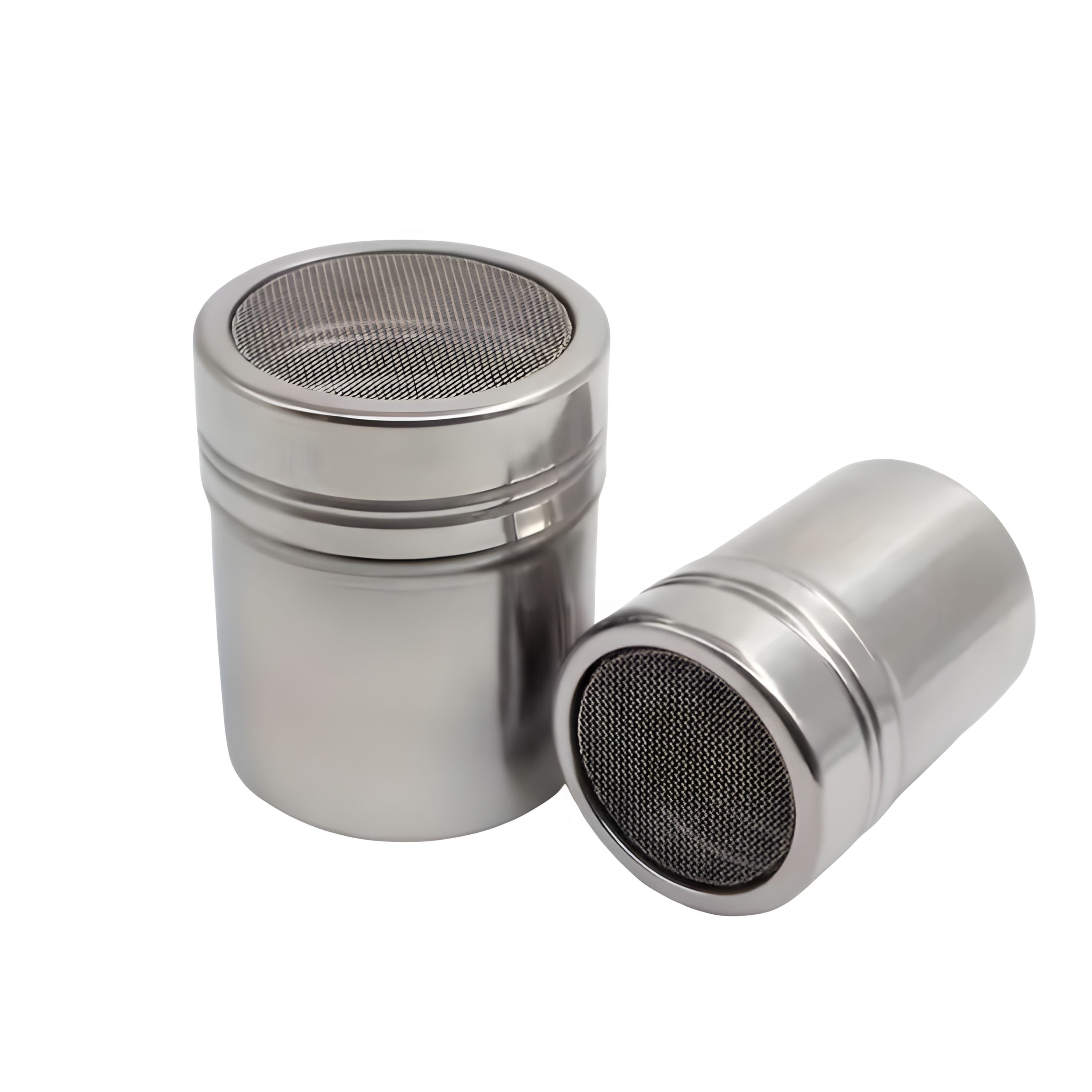 Stainless Steel Powdered Sugar Cinnamon Can Shaker Duster with Fine Mesh Lid