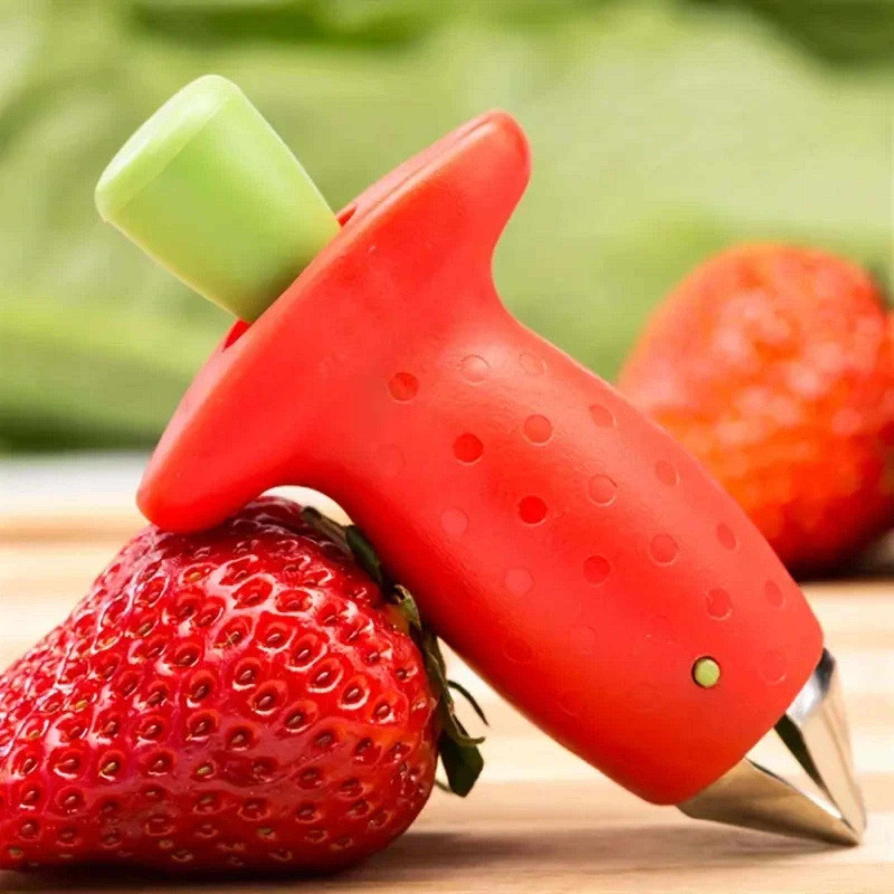 Small Fruit Stem Remover & Corer - For Strawberries, Tomatoes, Pineapple Eyes