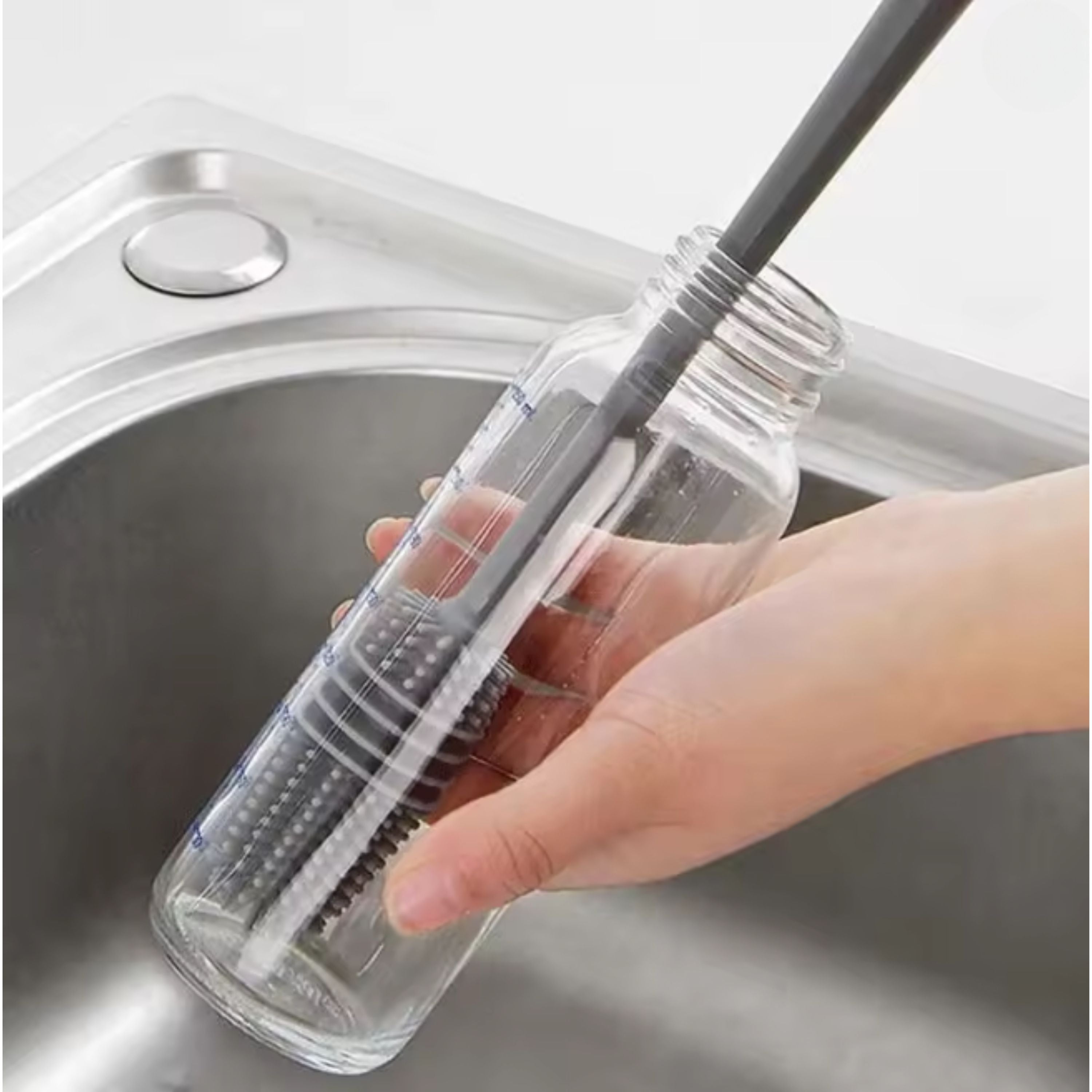 Silicon Bottle Brush - Multi-Purpose Cleaning for Baby Bottles, Flasks, and Water Bottles