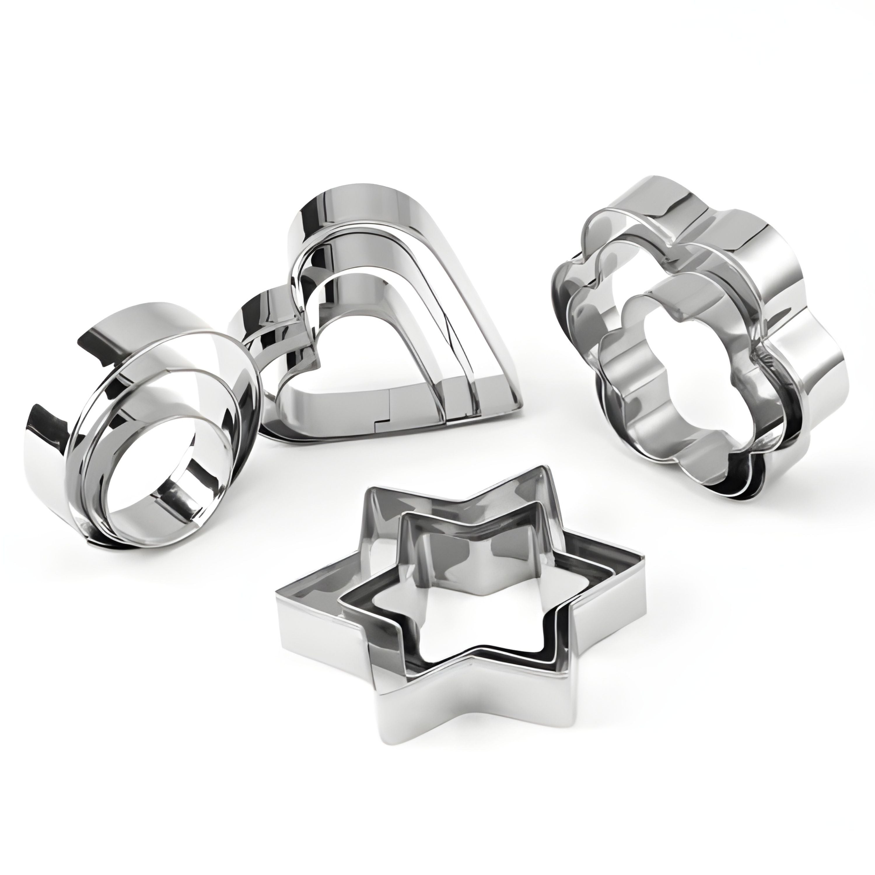 Kitcheniva Stainless Steel Cookie Cutter 12 Pcs Set