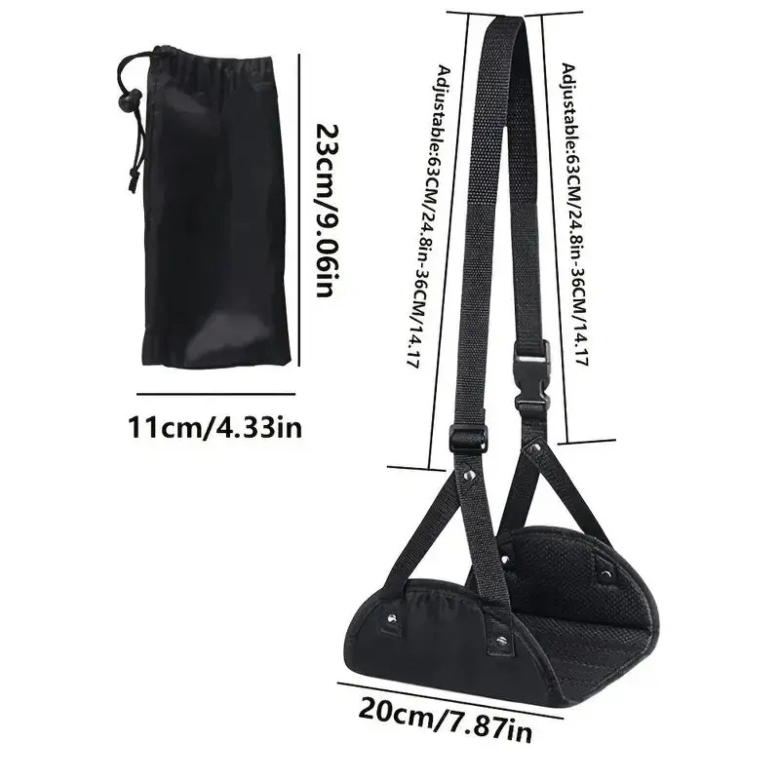 Portable Hammock Footrest for Airplanes and Desks