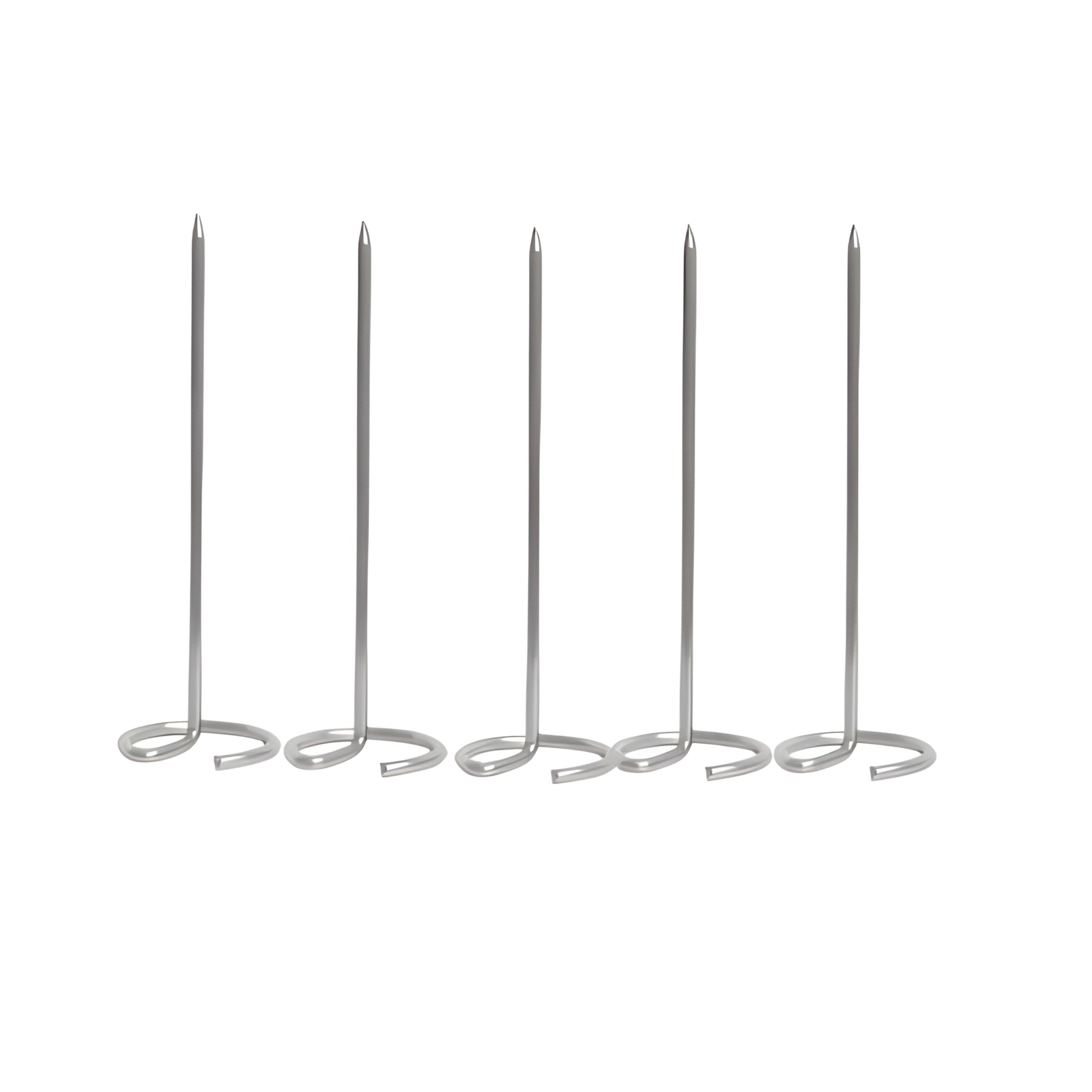 Kitcheniva Stainless Steel Skewers for Air Fryer & Oven – Reusable Metal BBQ Kabob Skewers for Meat and Vegetables 10 Pcs