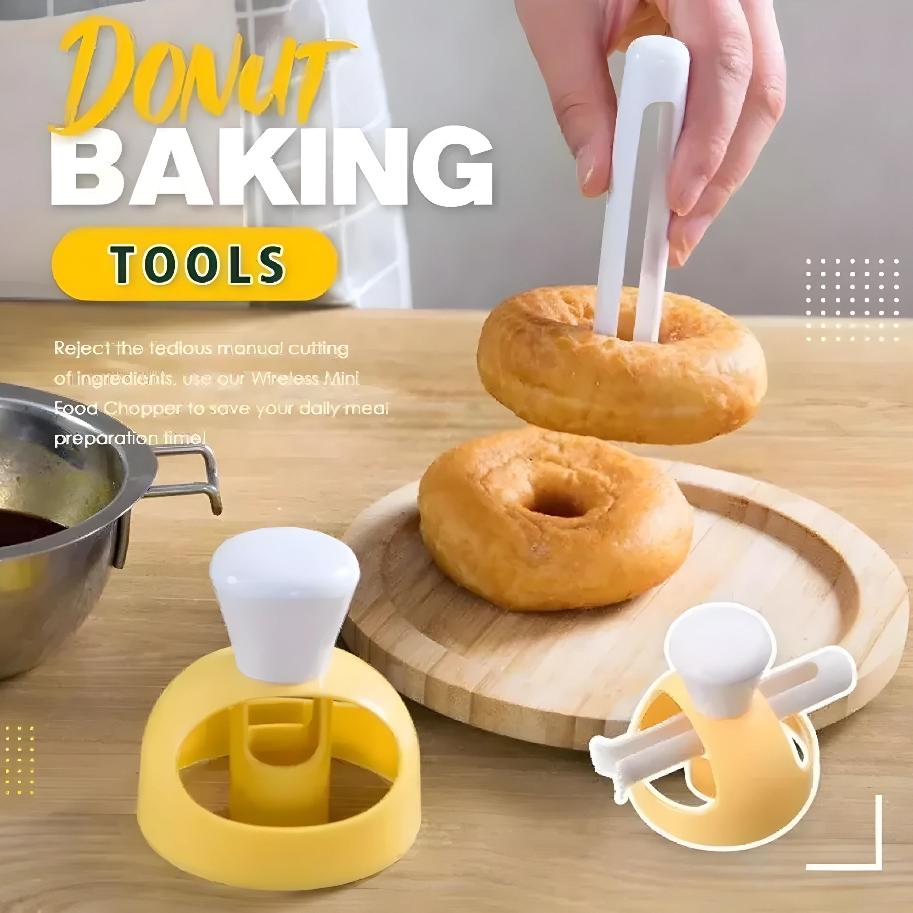 Kitcheniva Doughnut Cutter Mold with Dipping Tong – Round Donut Maker Press