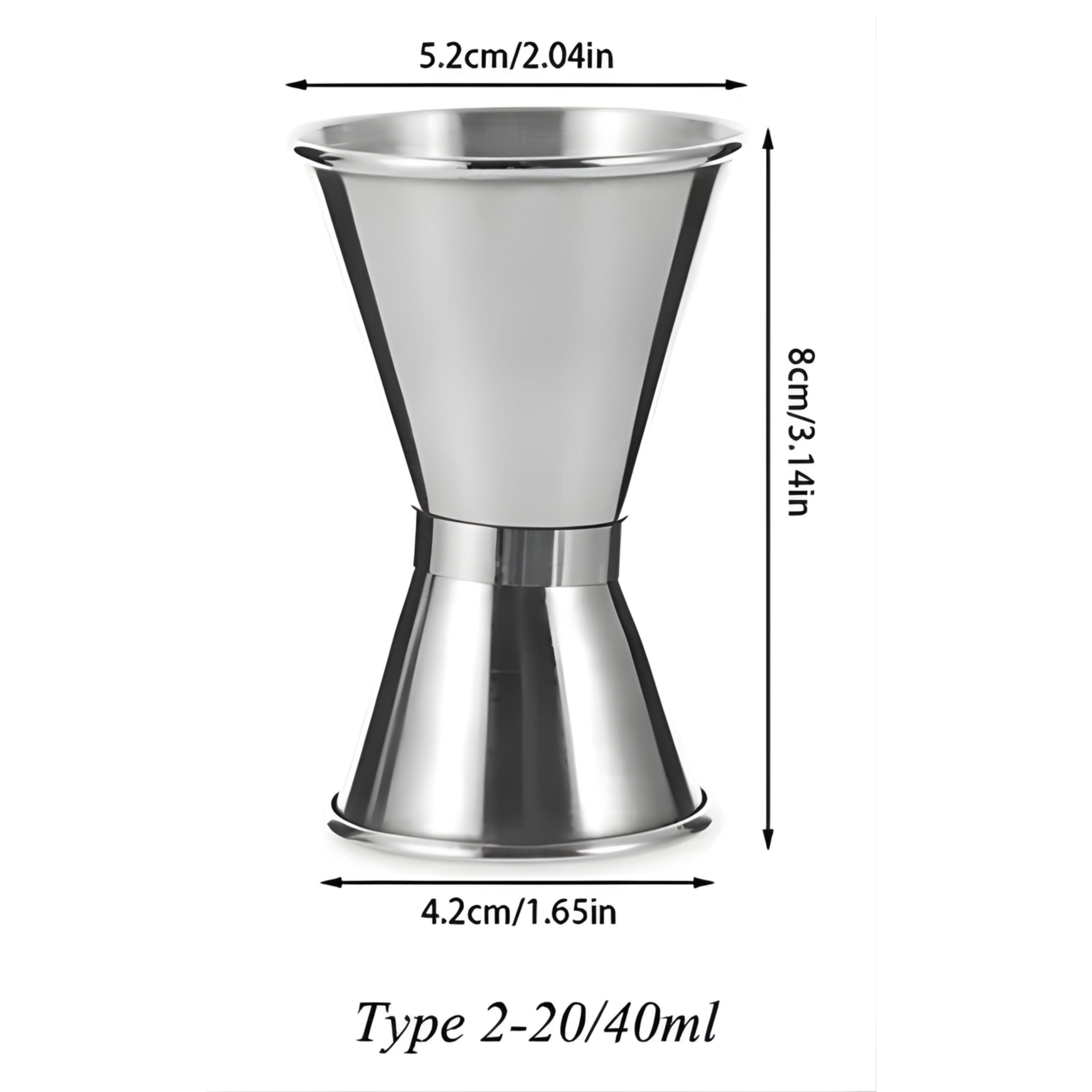 Kitcheniva Stainless Steel Double-Sided Jigger 0.68 oz & 1.35 oz