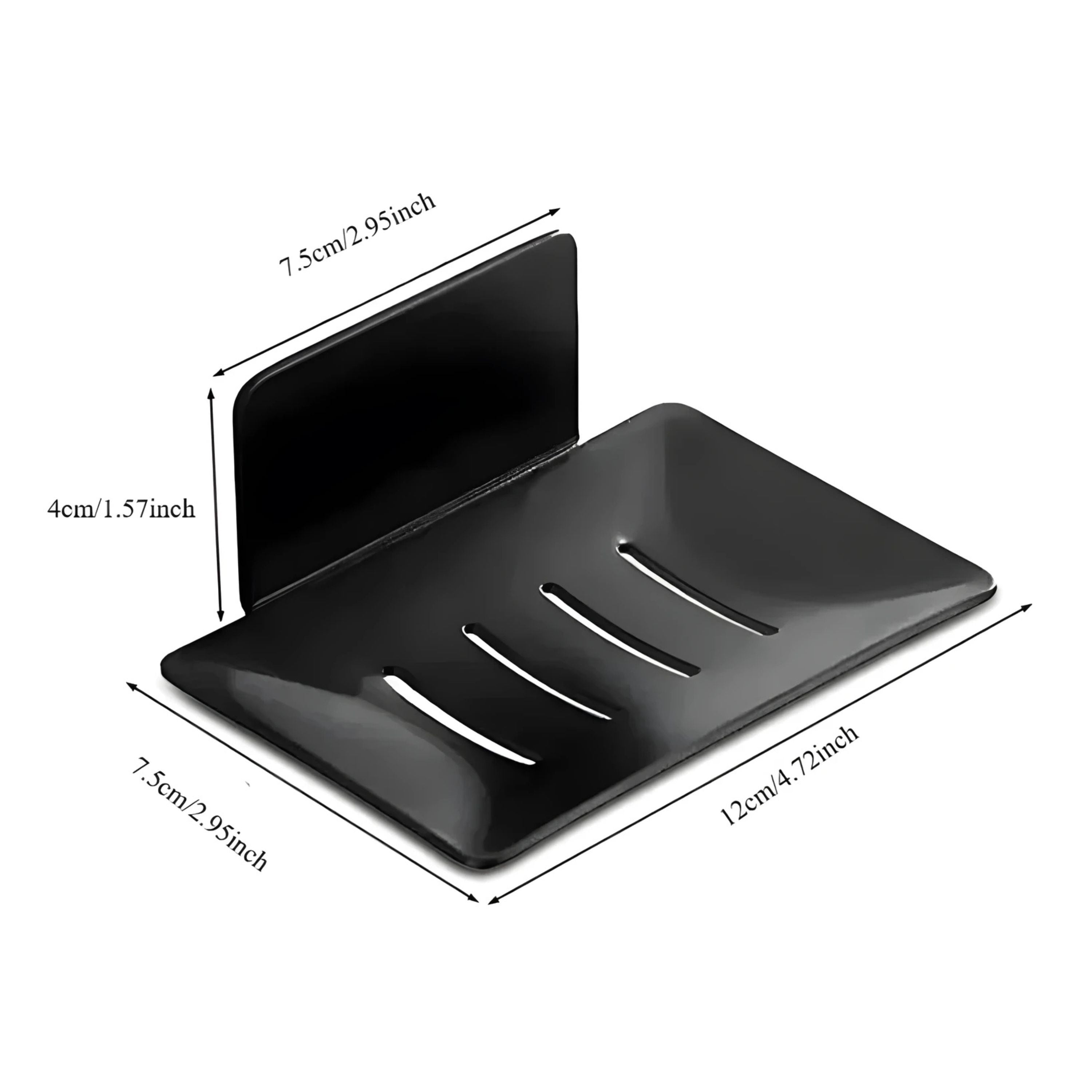 Kitcheniva Black Carbon Steel Wall Mounted Bathroom Soap Holder