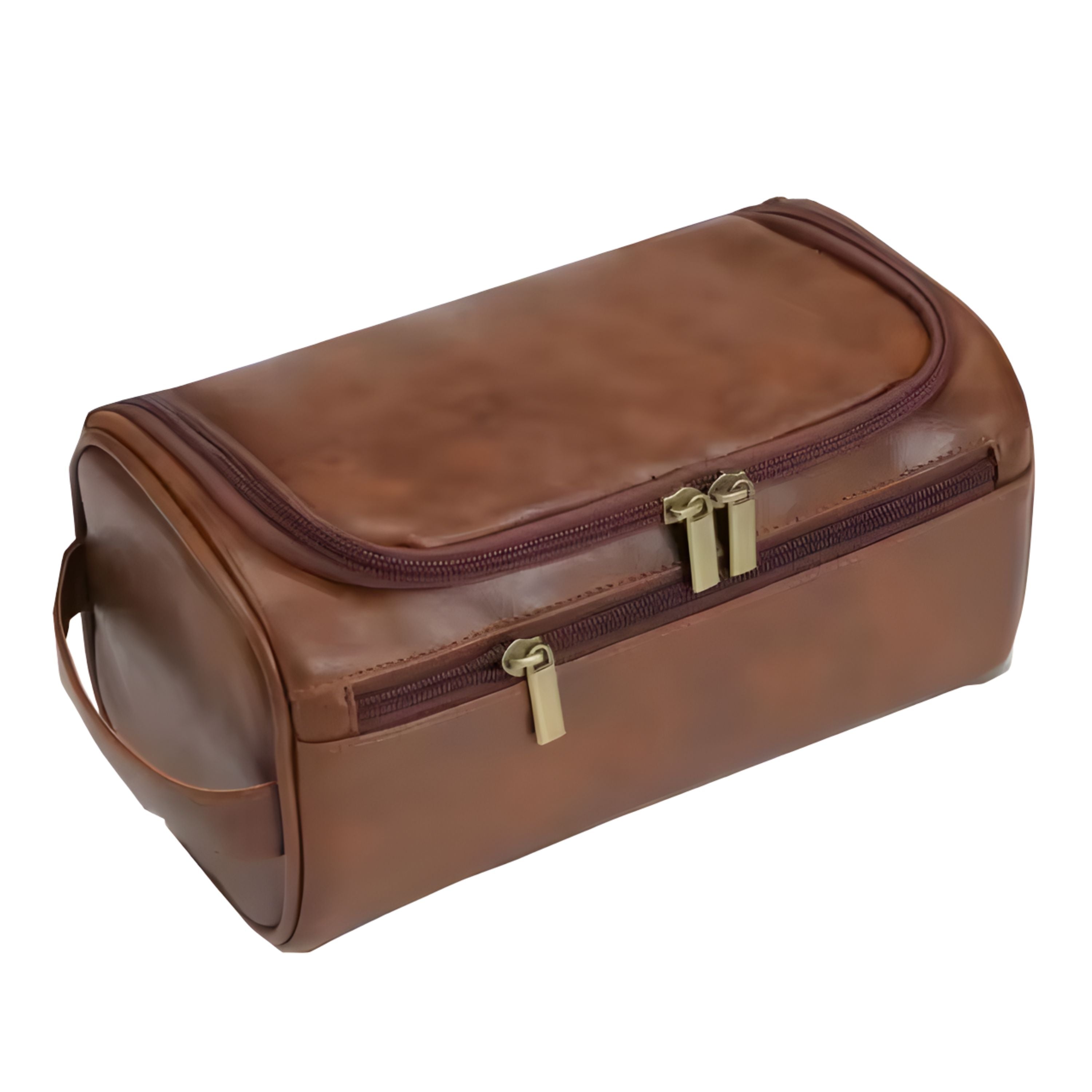 Kitcheniva PU Leather Makeup & Toiletry Organizer Bag Brown