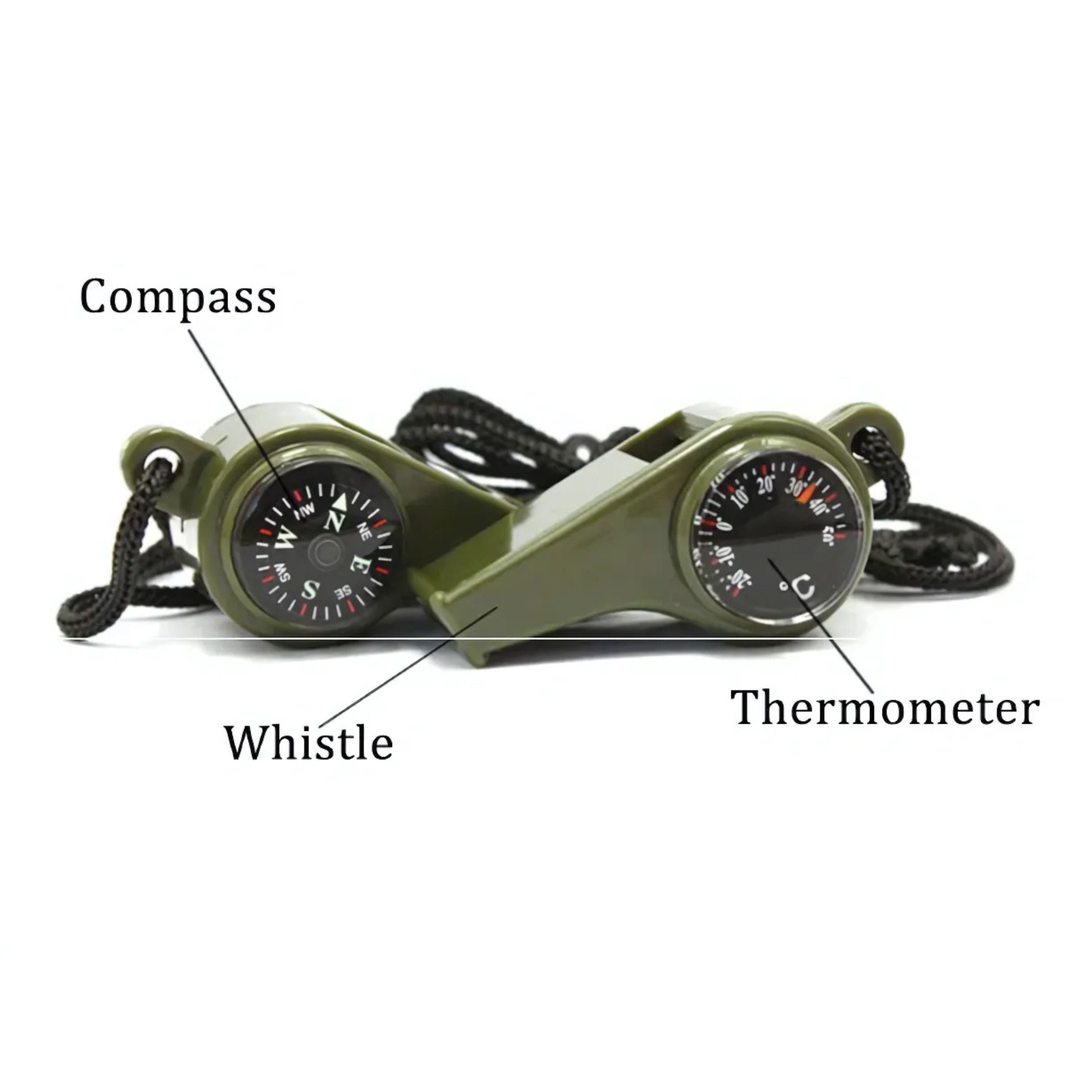 Kitcheniva 3 in 1 Whistle with Compass and Thermometer