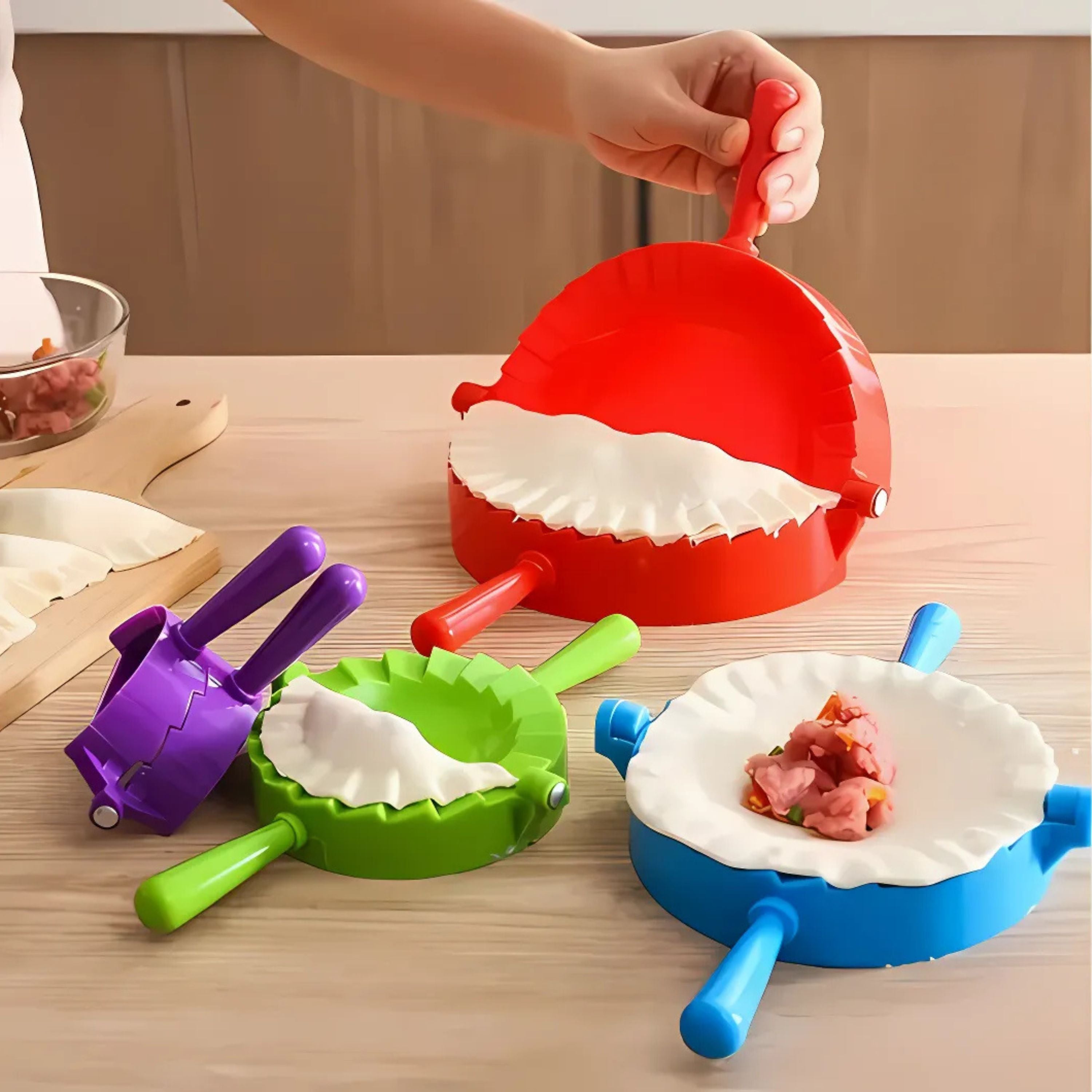 Kitcheniva Plastic Dumpling Maker Set 4 Pcs