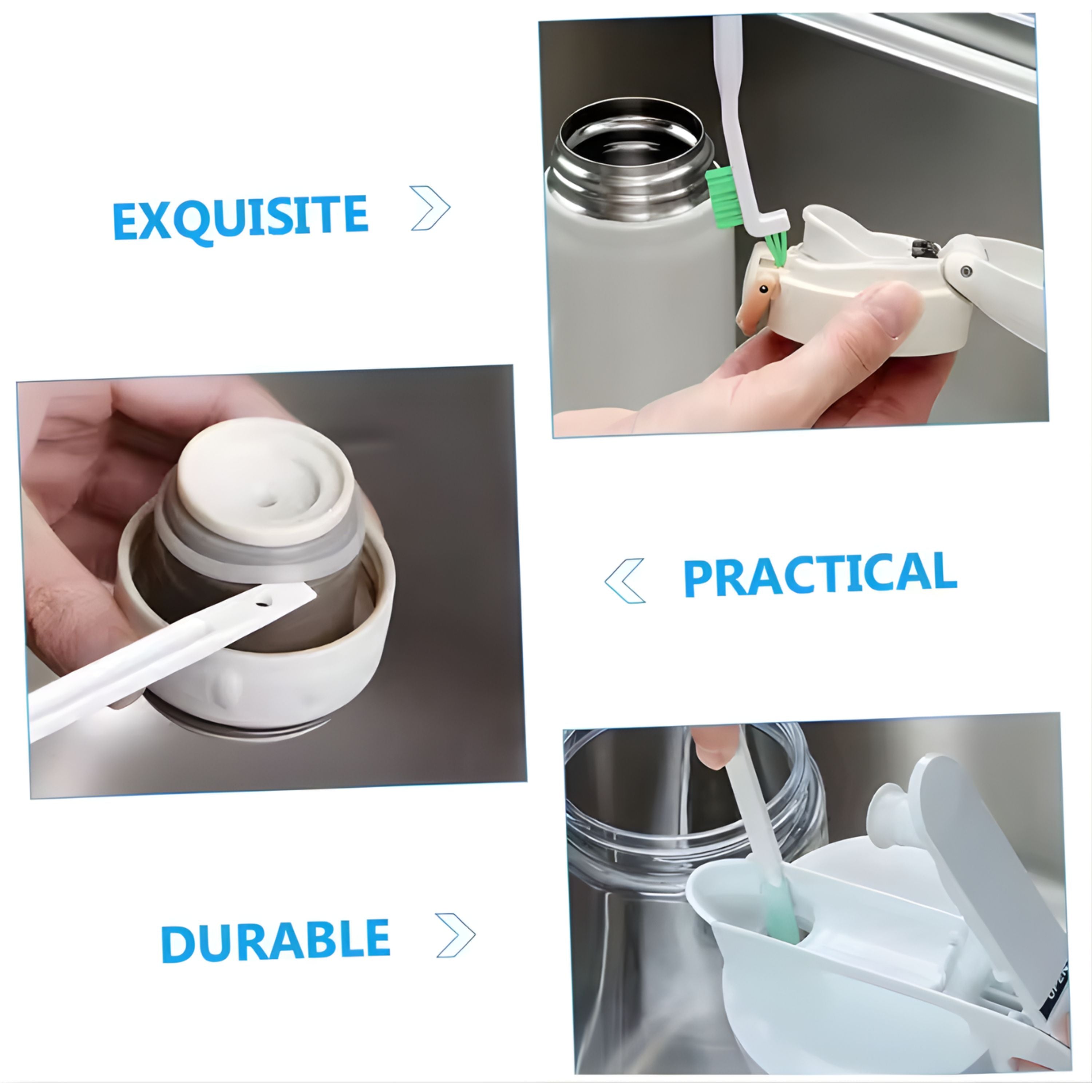 Kitcheniva Household Cleaning Brush Set 9 Pcs - For Bottle, Window & Crevice