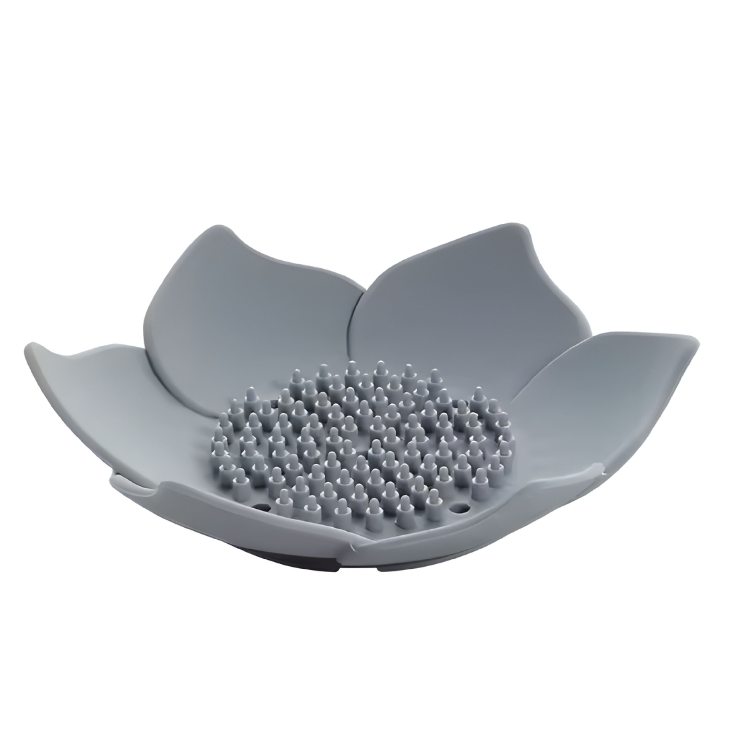 Kitcheniva Silicone Self-Draining Flower Soap Dish 2 Pcs, Gray