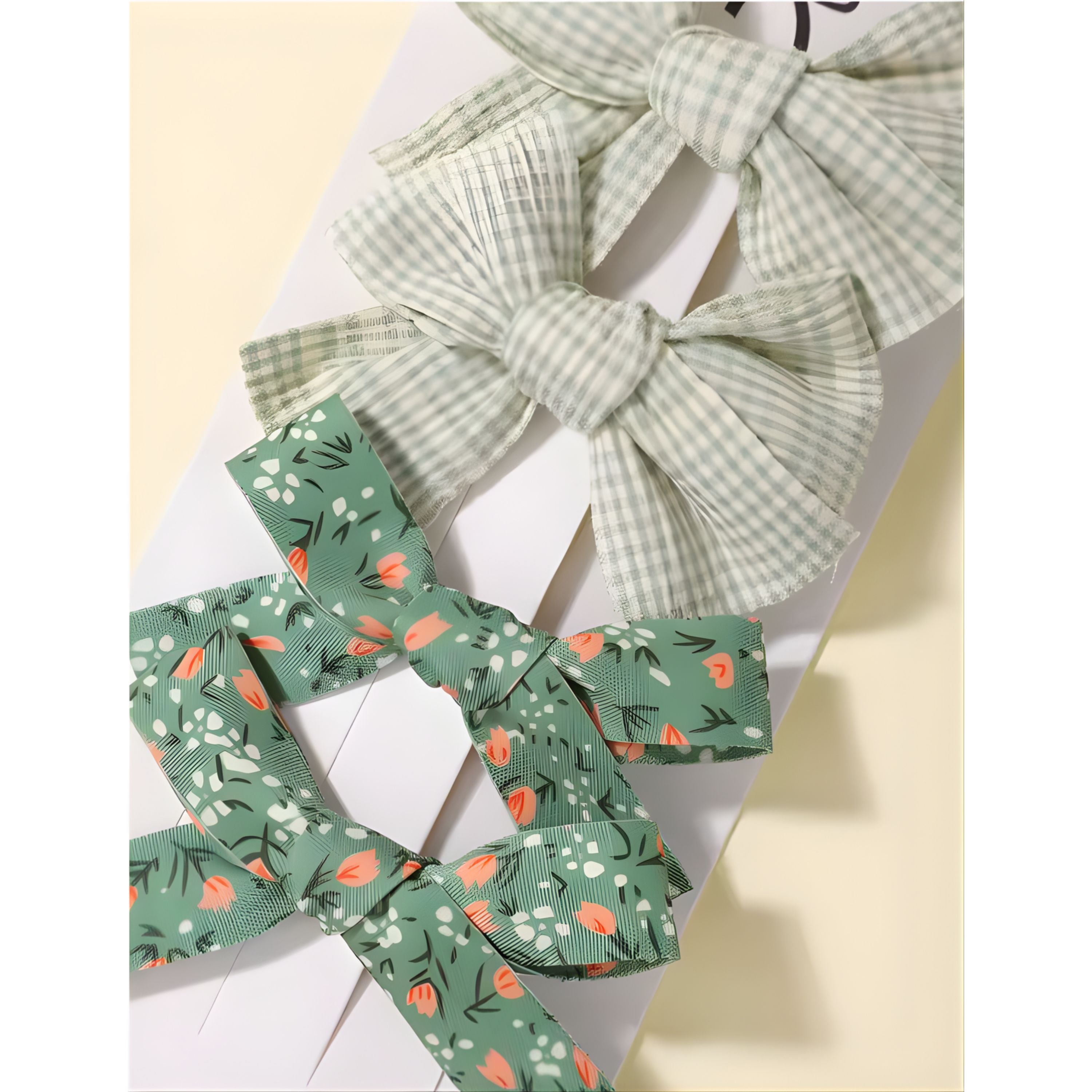 Kitcheniva Children's Bow Hair Clips 4 Pcs - Striped & Floral Design
