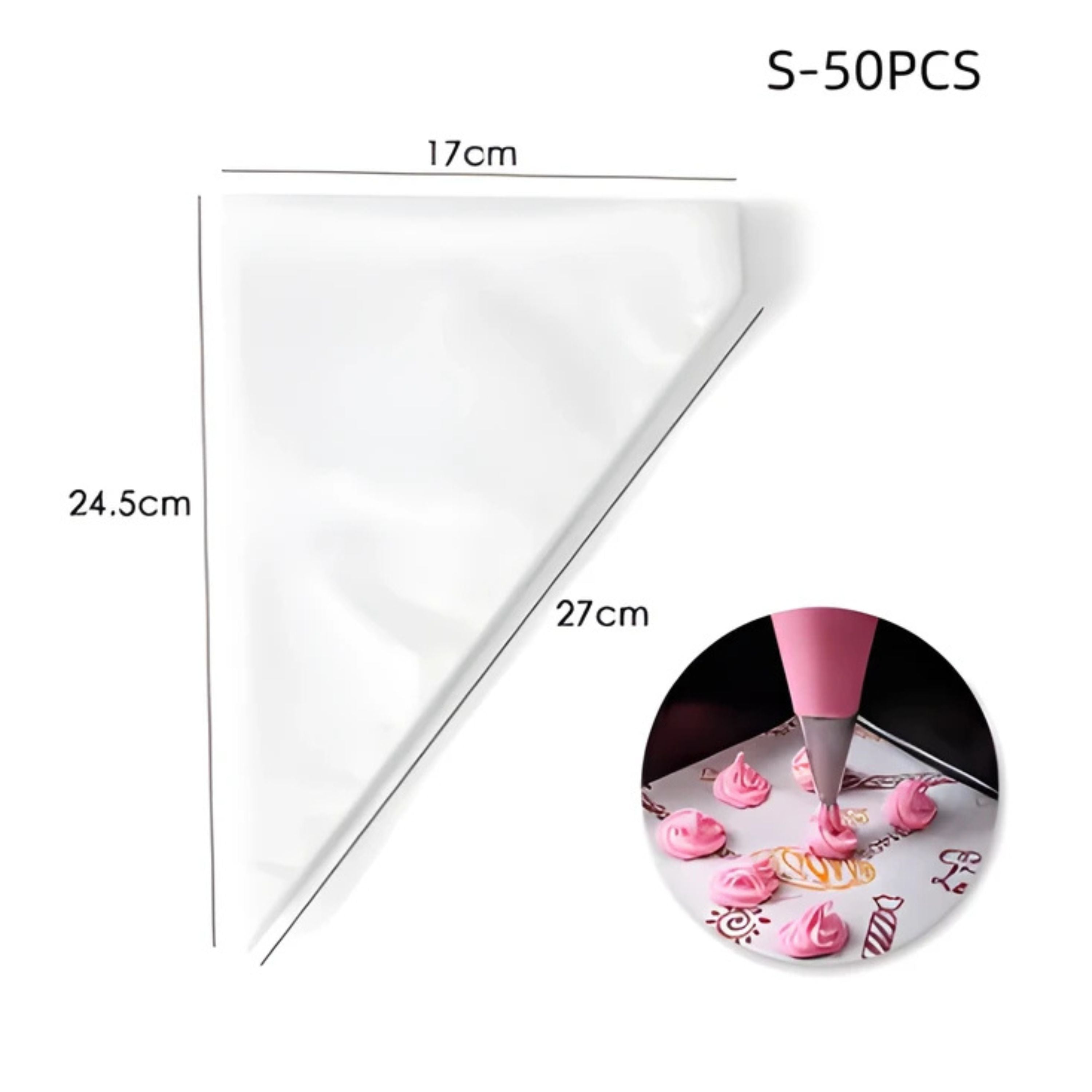 Kitcheniva Small Disposable Piping Bags 50 Pcs