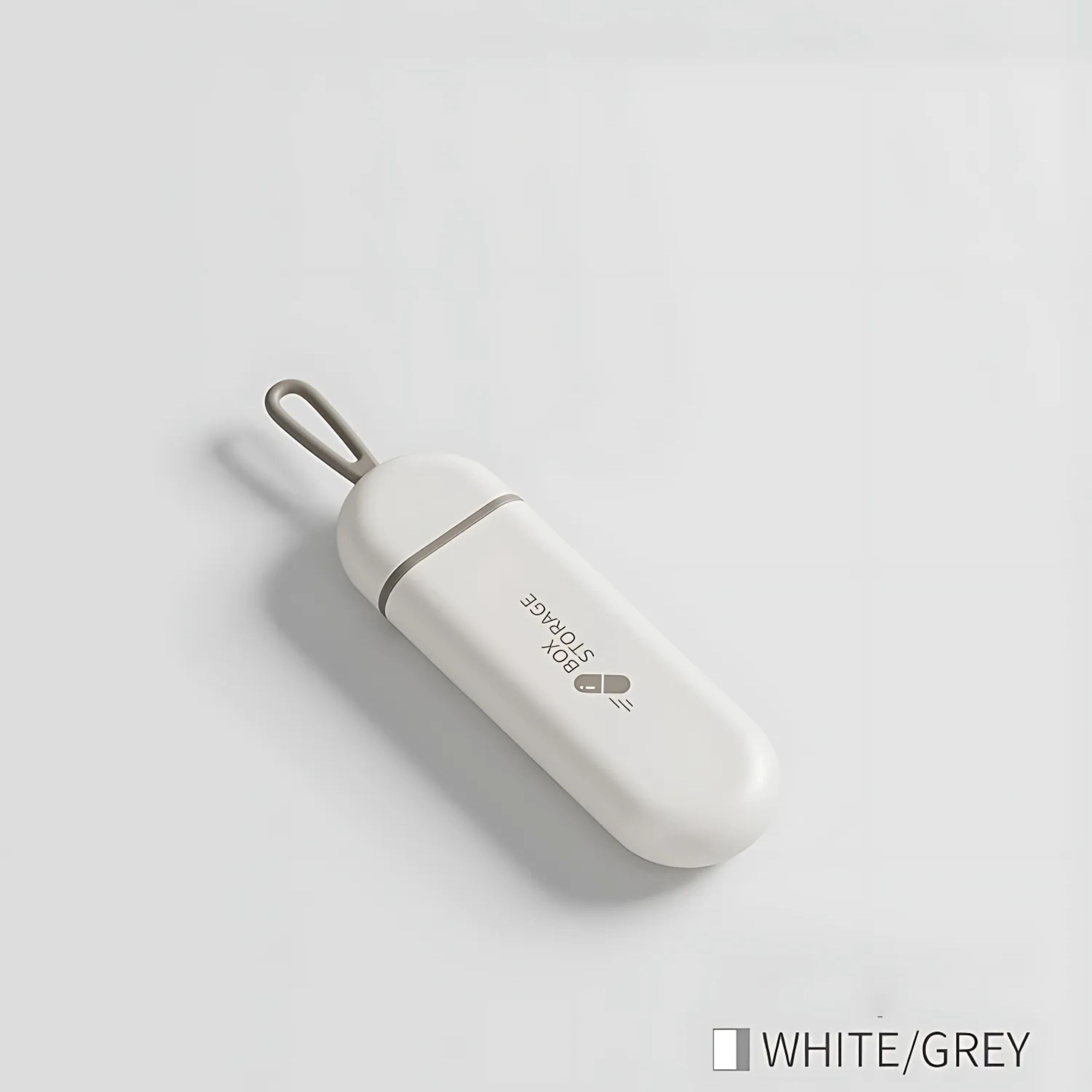 Kitcheniva Portable Small Pill Box 3 Compartments - For Medication and Vitamins, White