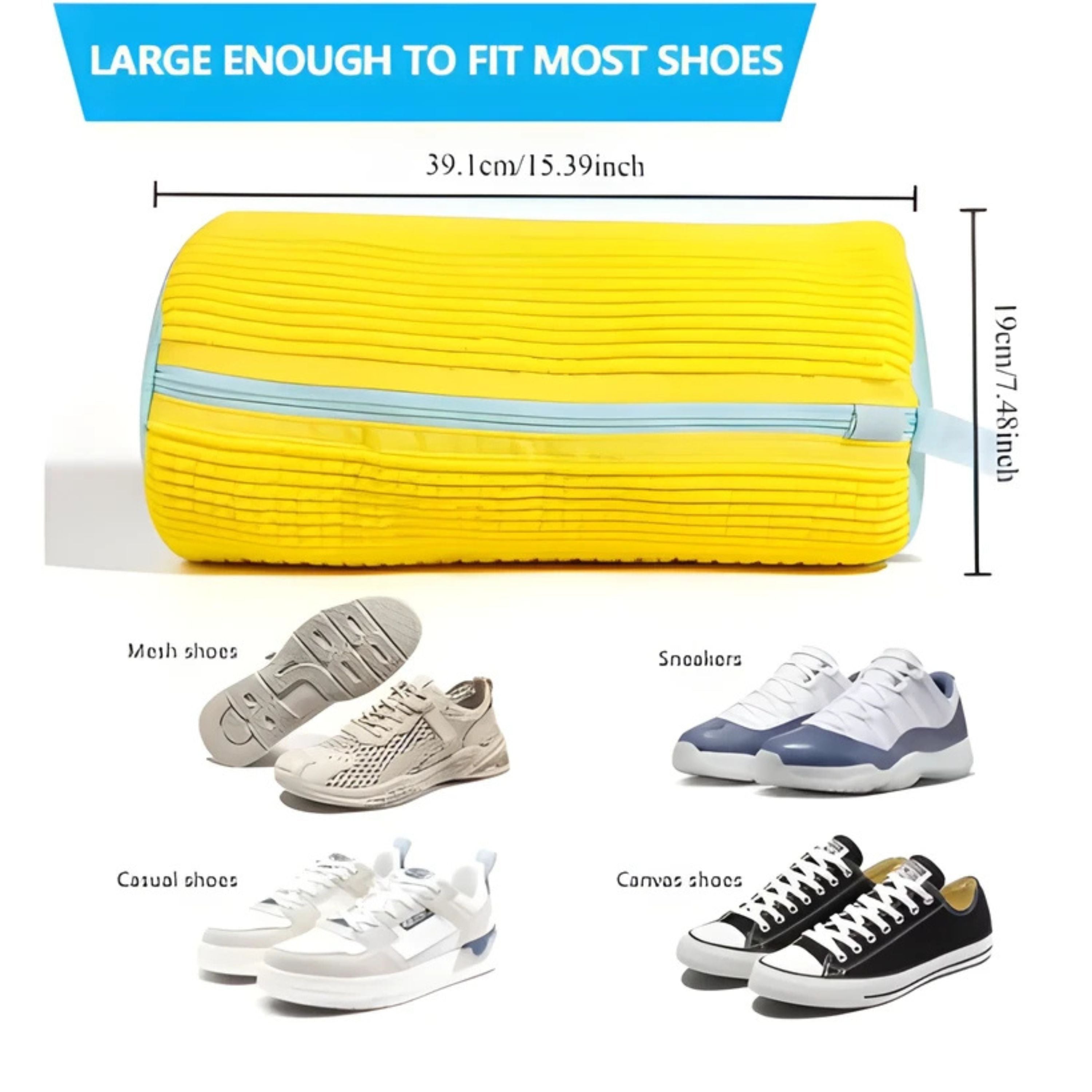Kitcheniva Padded Shoe Laundry Bag for Washing Machine Gray 1 Pcs