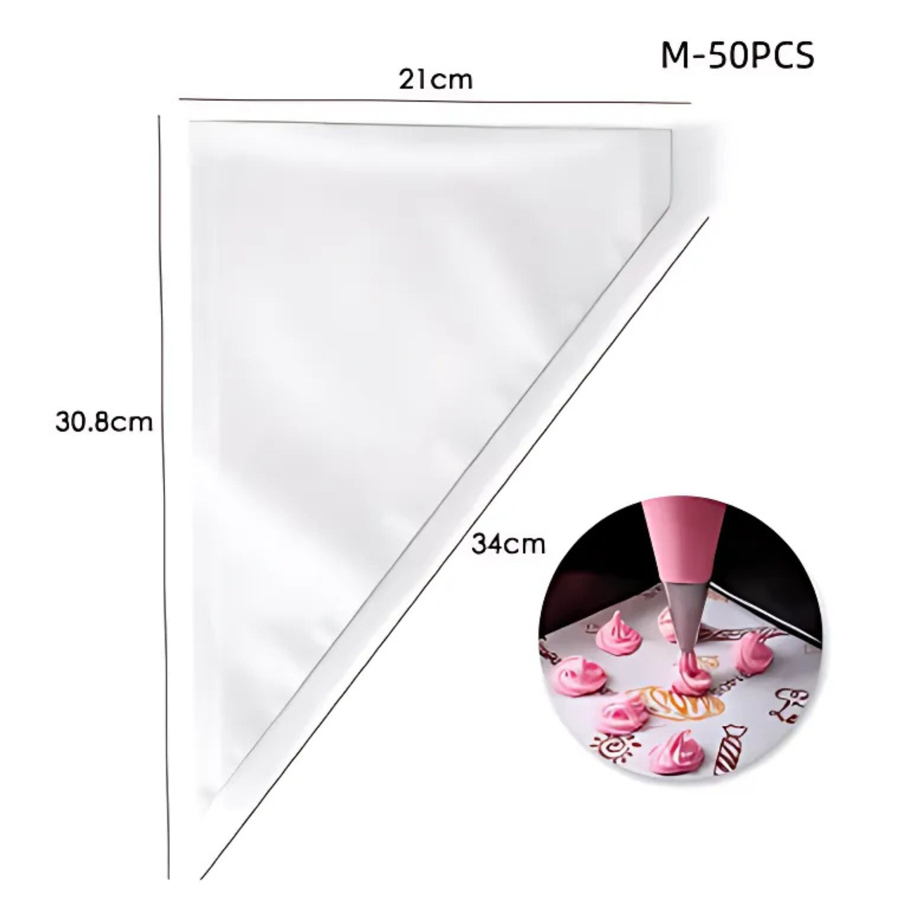 Kitcheniva Medium Disposable Piping Bags 50 Pcs