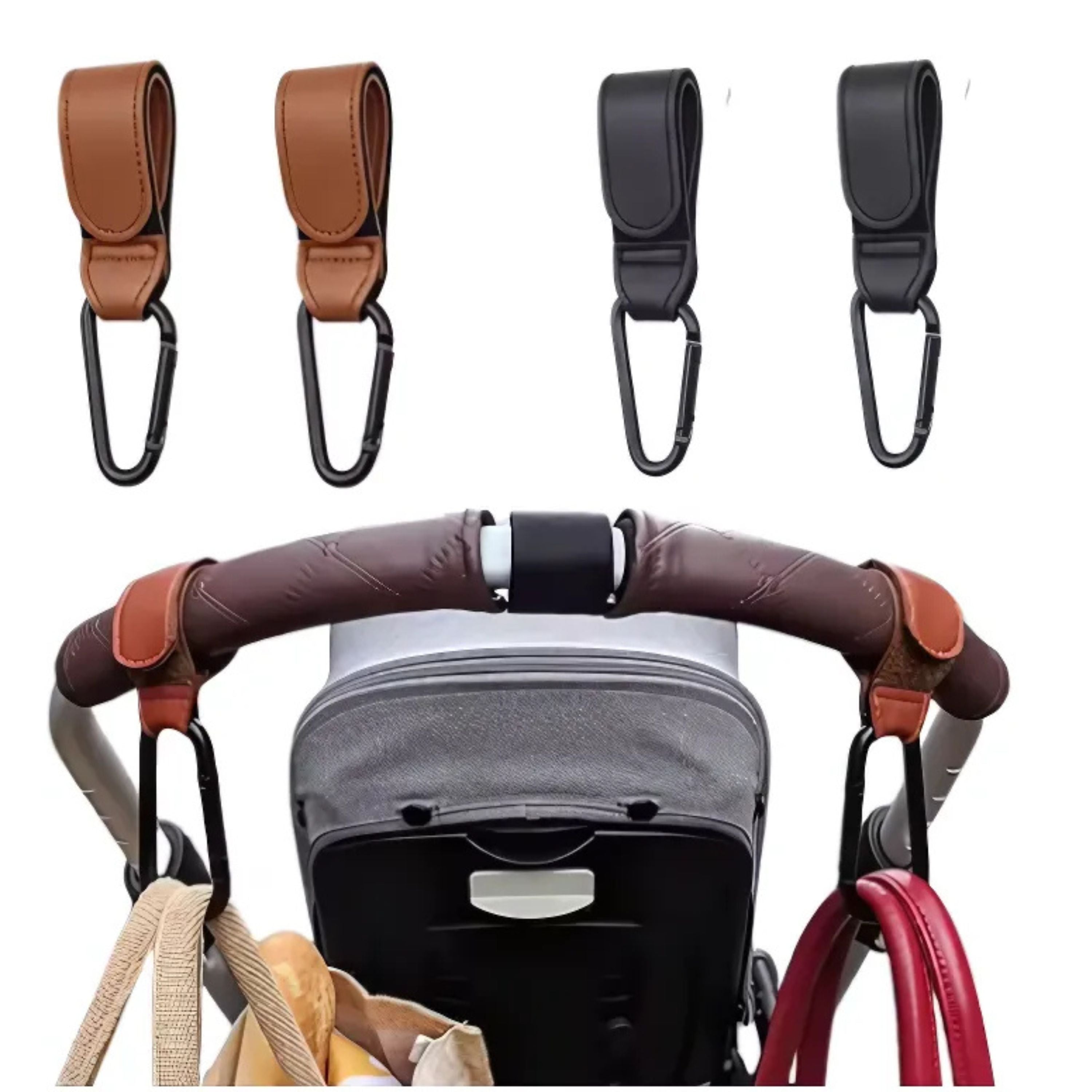 Kitcheniva PU Leather Stroller Hook for Bags Blue 2 Pcs