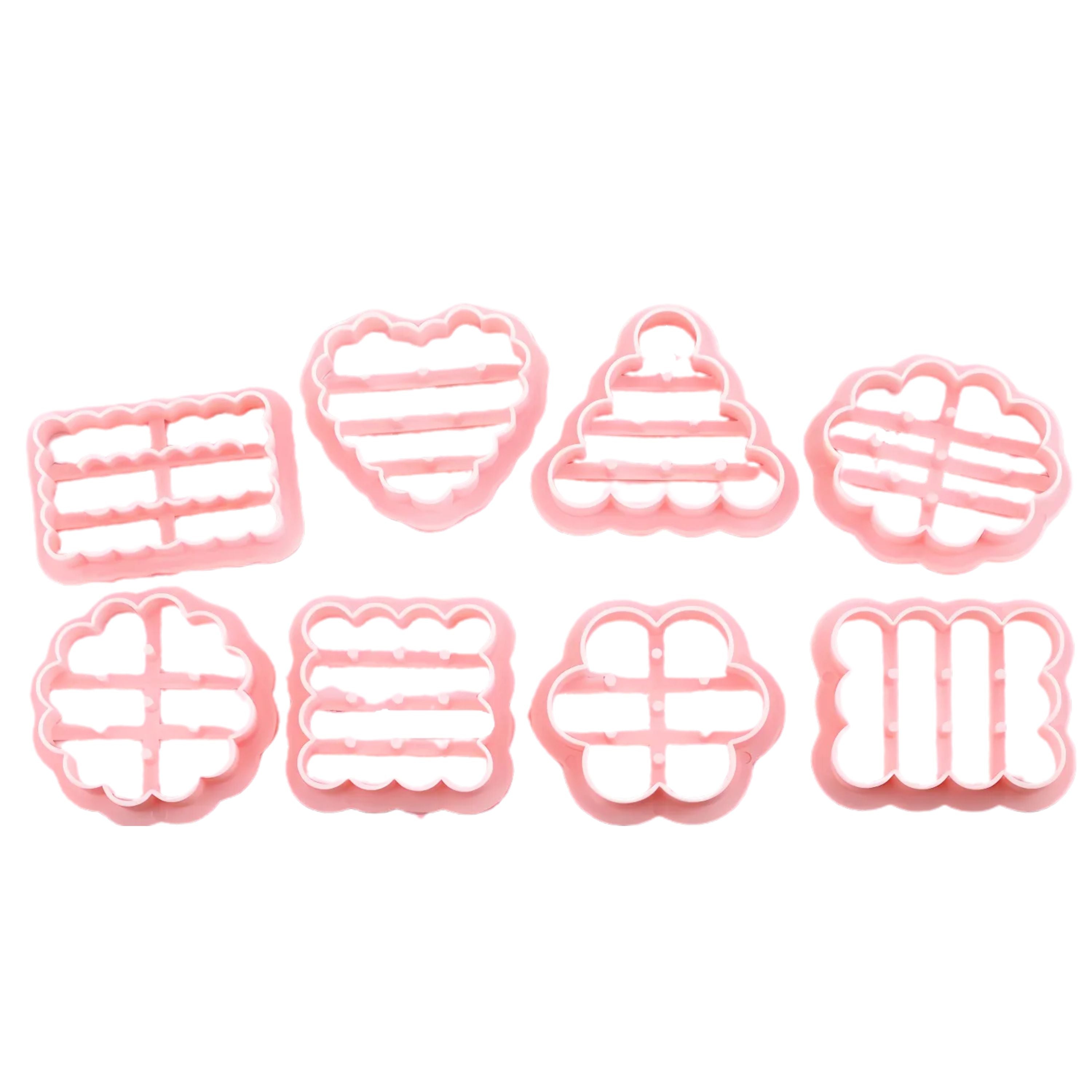 Kitcheniva Plastic Biscuit and Cookie Cutter Set 8 Pcs