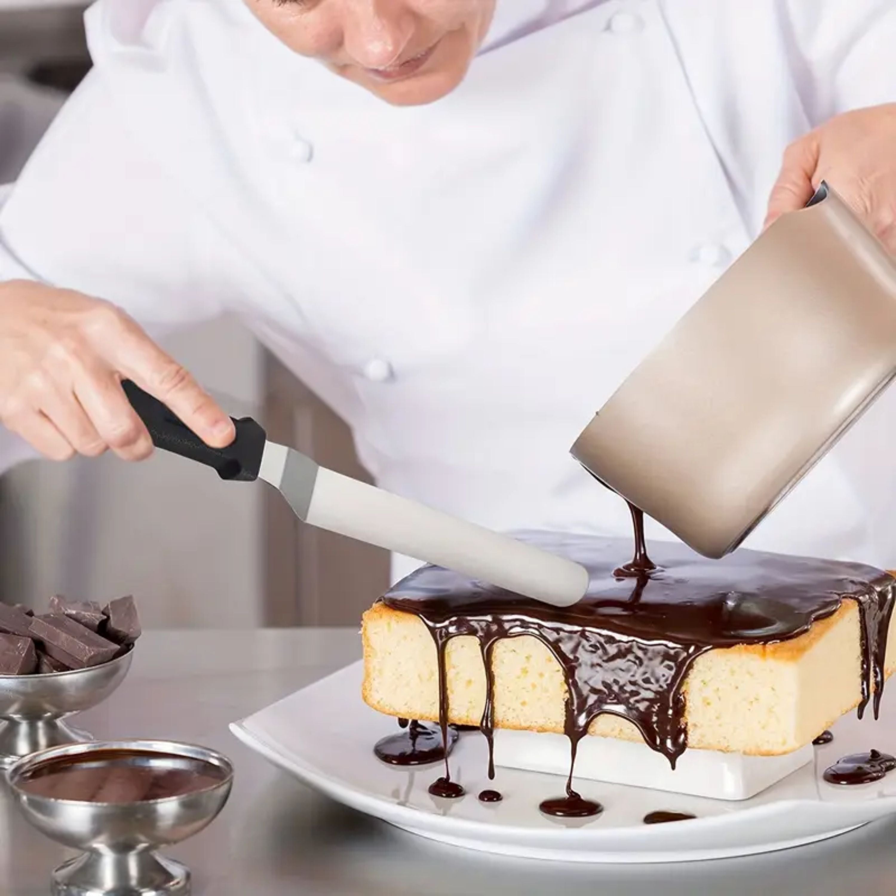 Kitcheniva 3 Pcs Stainless Steel Icing Spatula - Cake Smoothing Knife Set