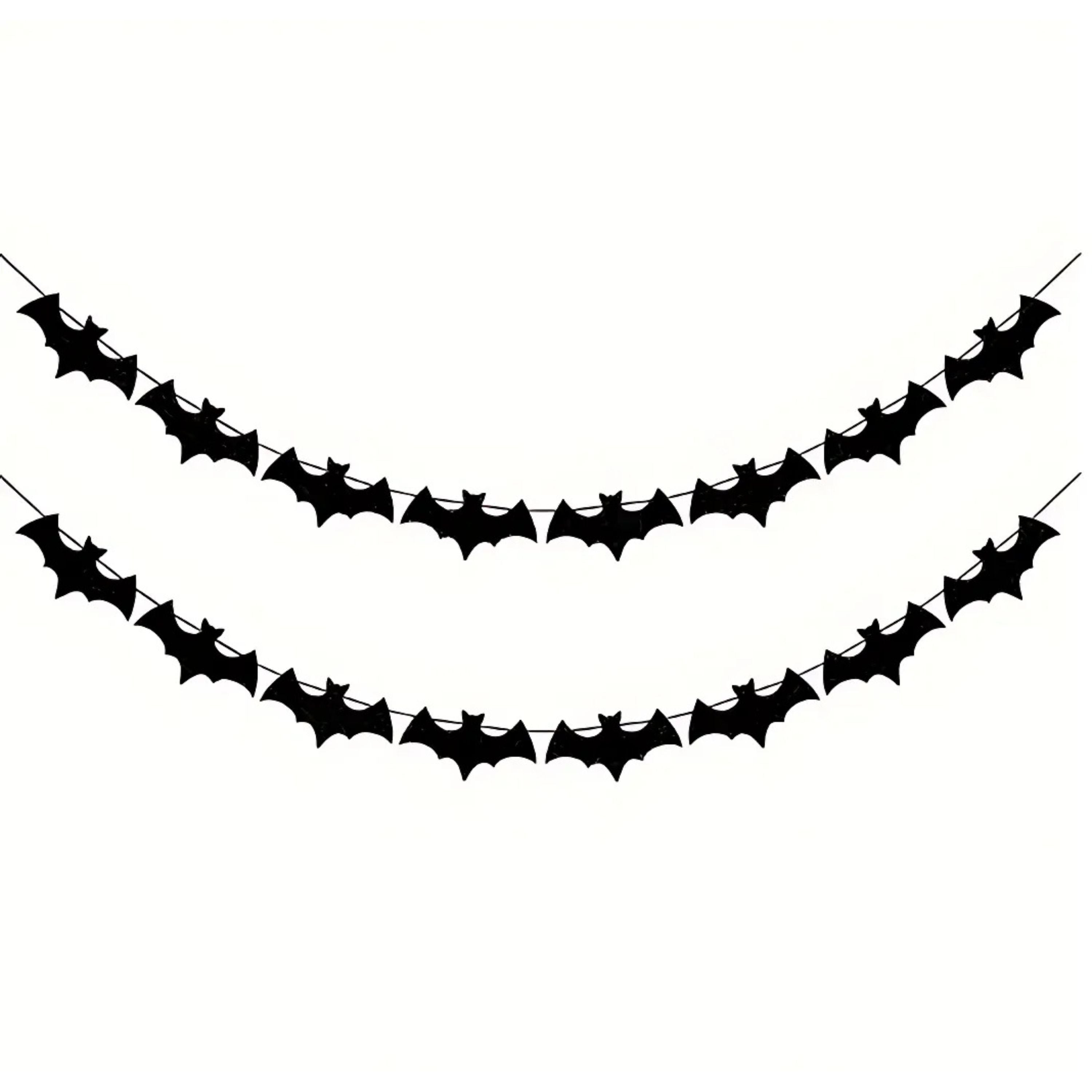 Kitcheniva Halloween Bat Garland 2 Pack – Hanging Decorations for Spooky Party & Haunted House