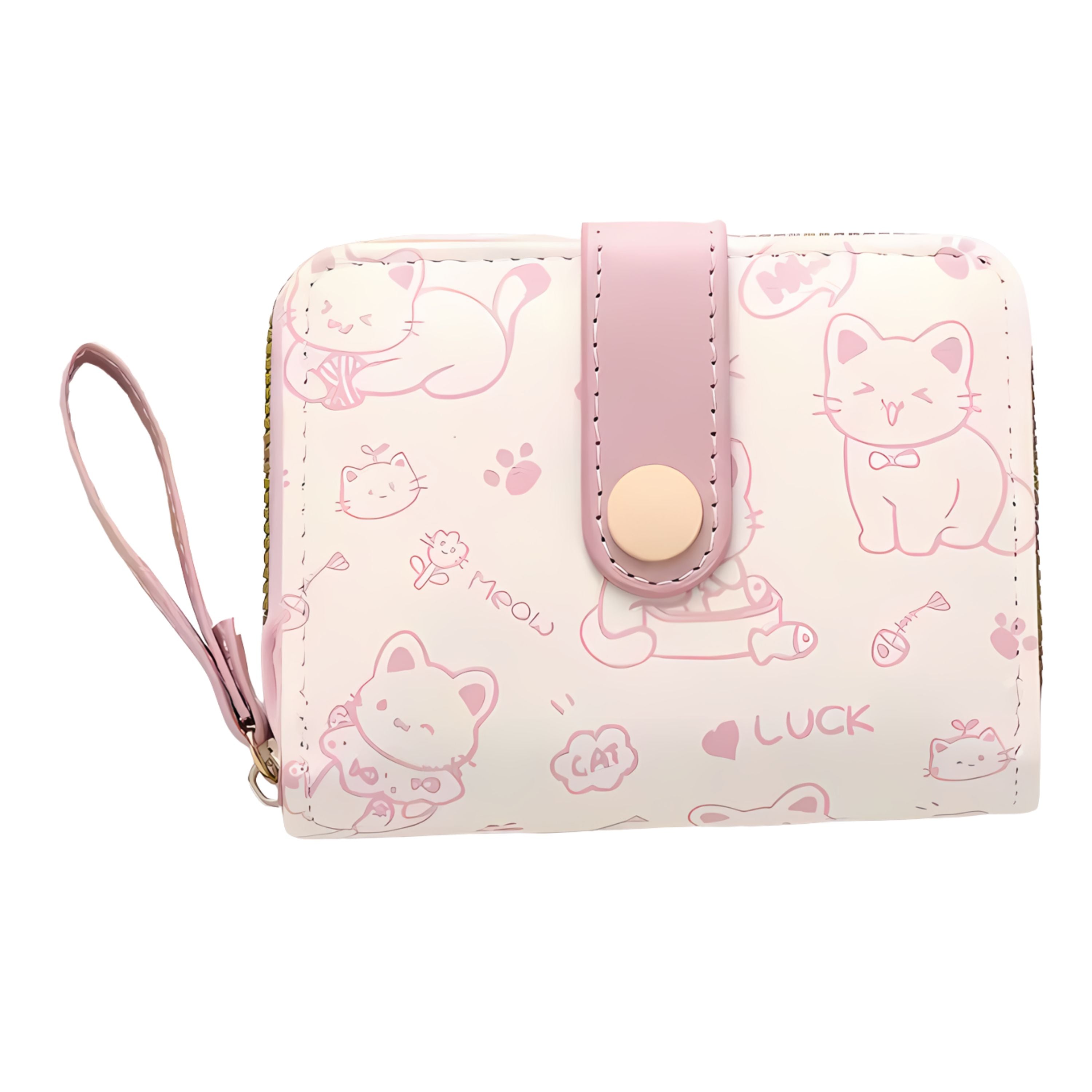 Kitcheniva Cute Cat Wallet, Pink