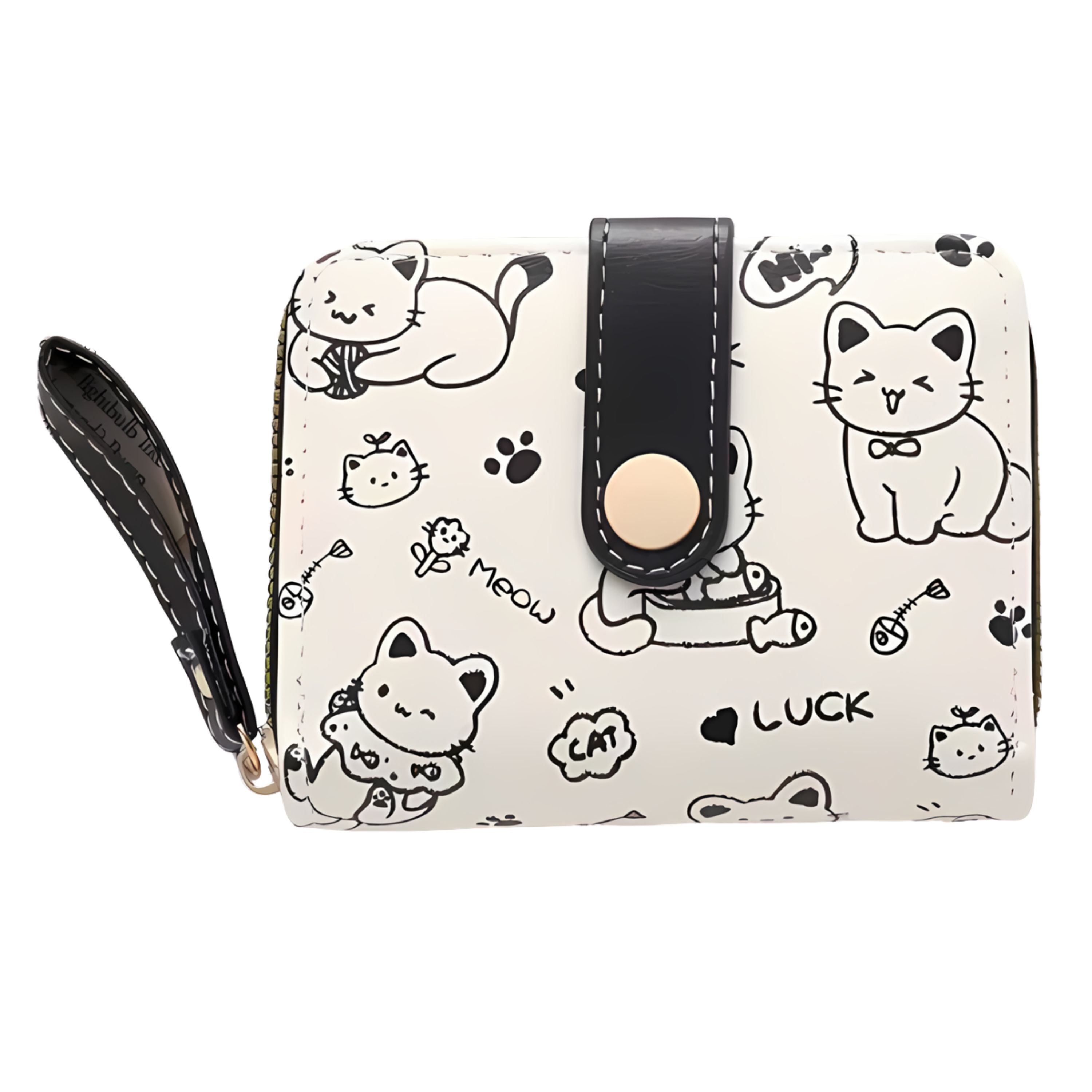 Kitcheniva Cute Cat Wallet, Black