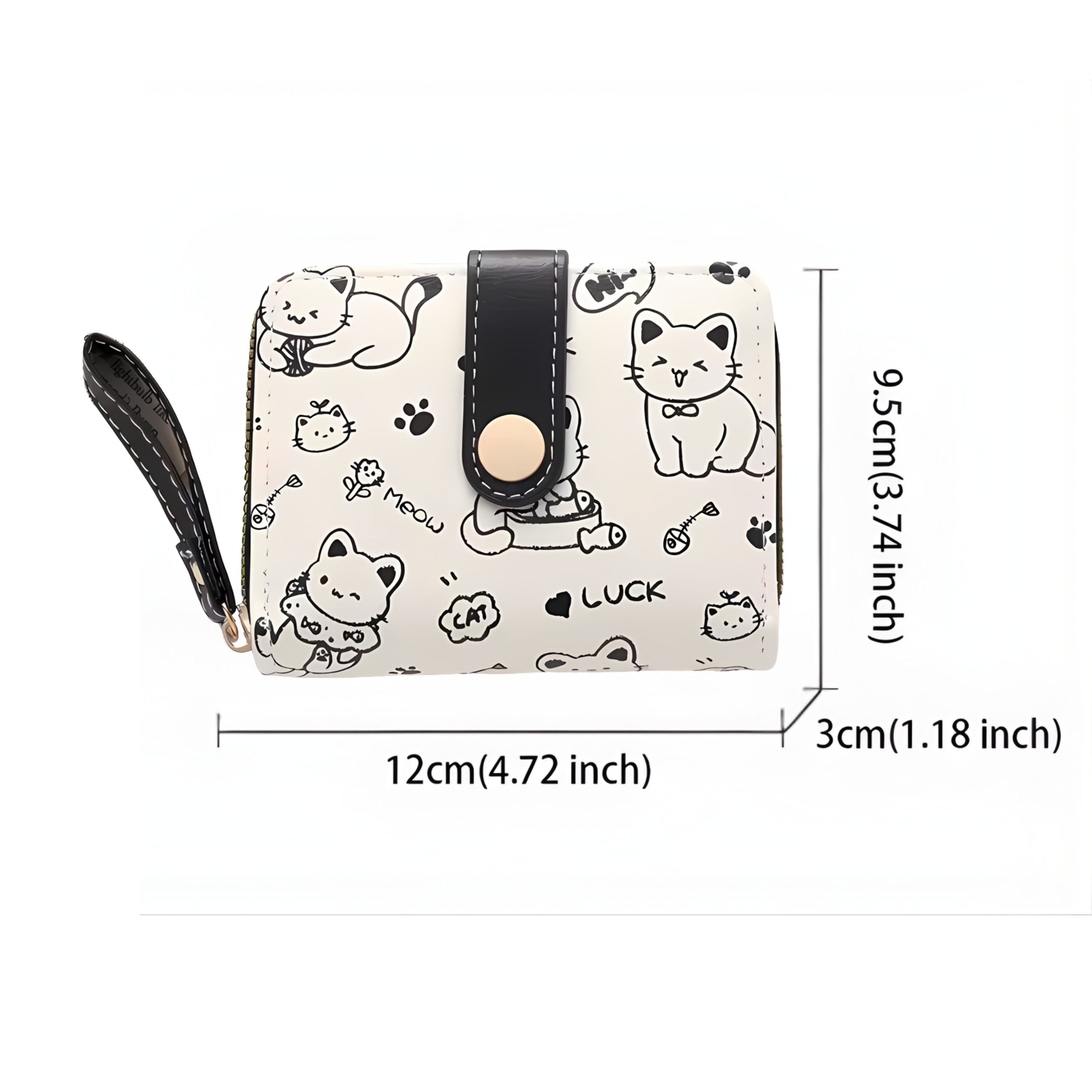 Kitcheniva Cute Cat Wallet, Black
