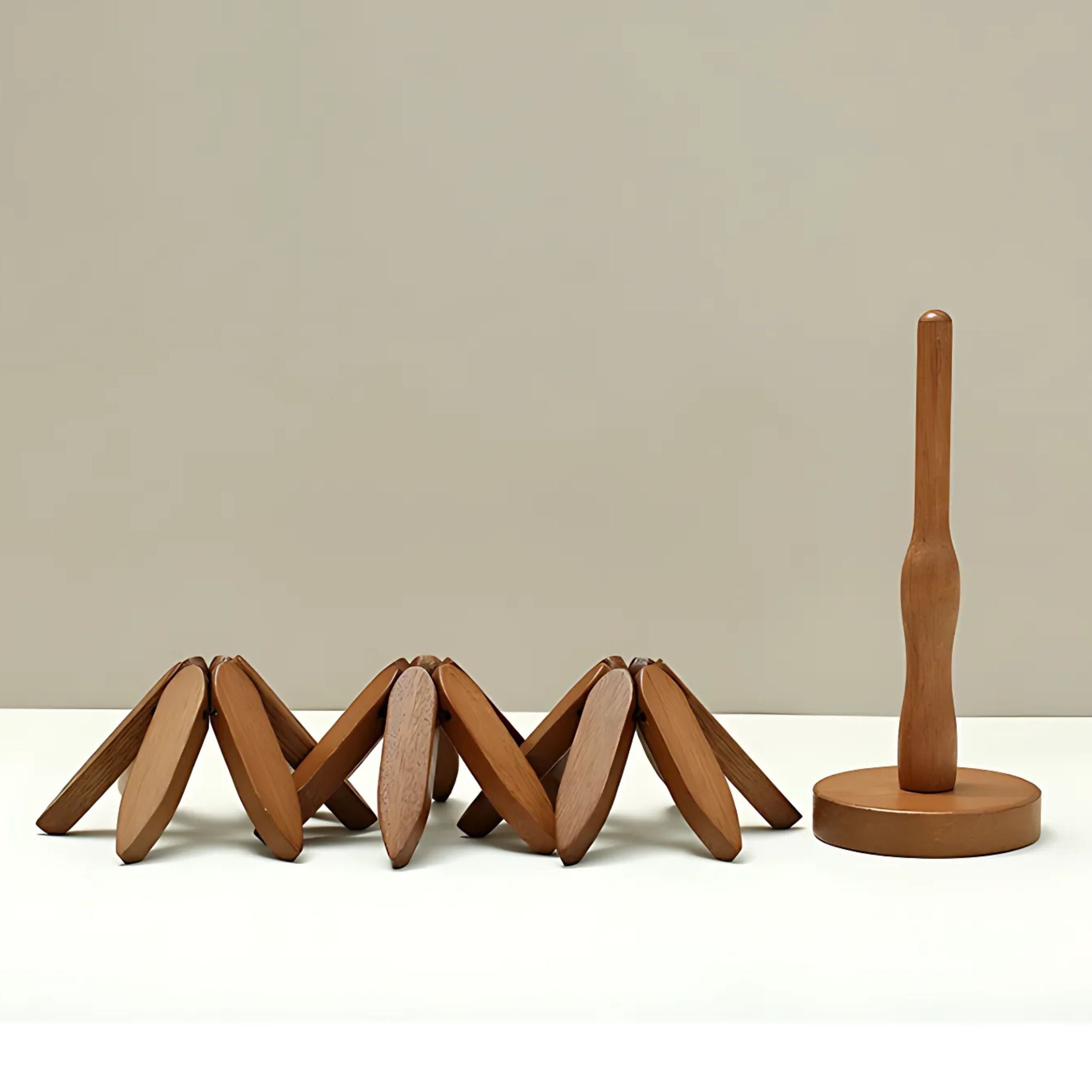 Kitcheniva Tree Design Wooden Trivets - Heat Resistant Bamboo Coasters for Hot Cups, Mugs, and Pots