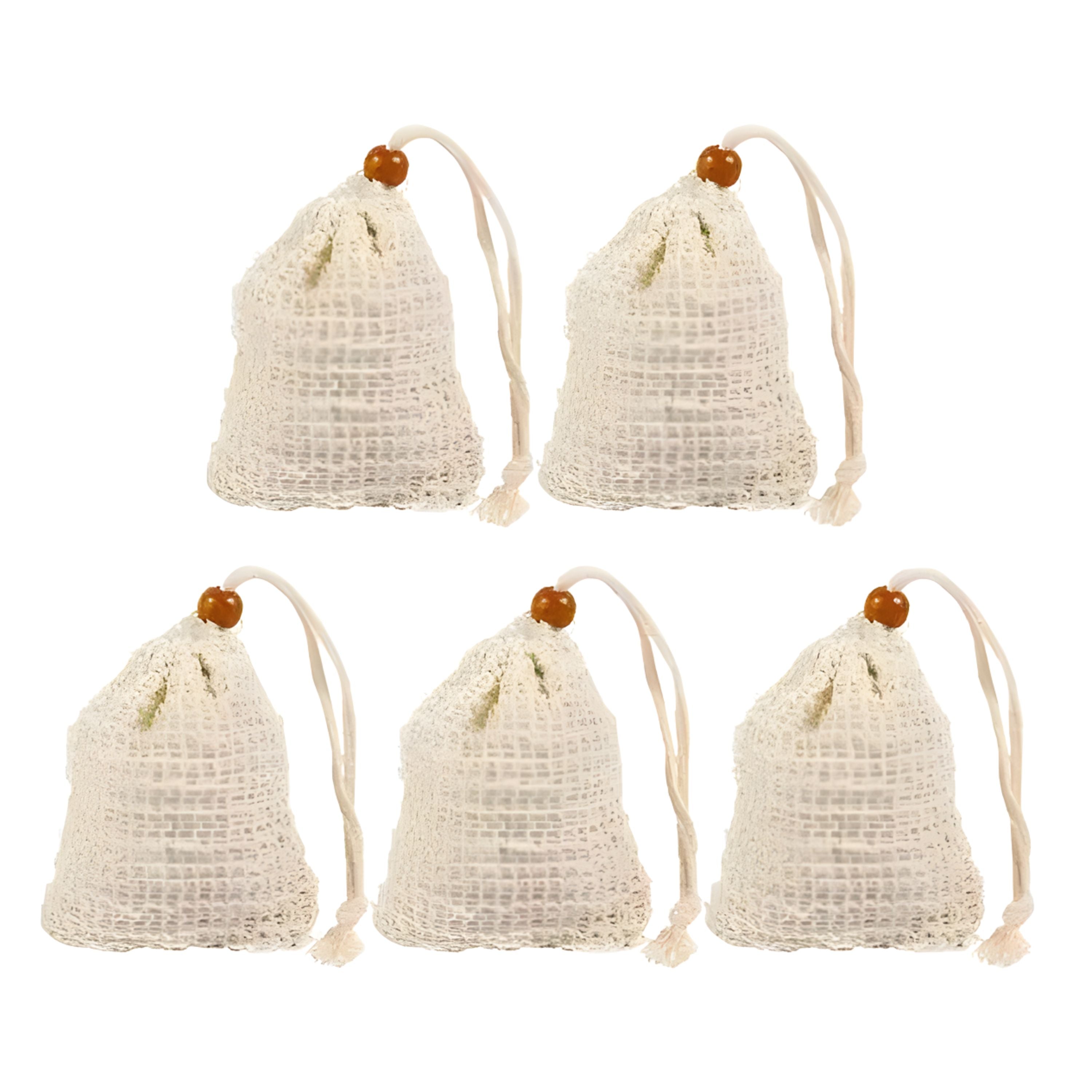 Kitcheniva Soap Savers Drawstring Bag for Bar Soap 5 Pcs